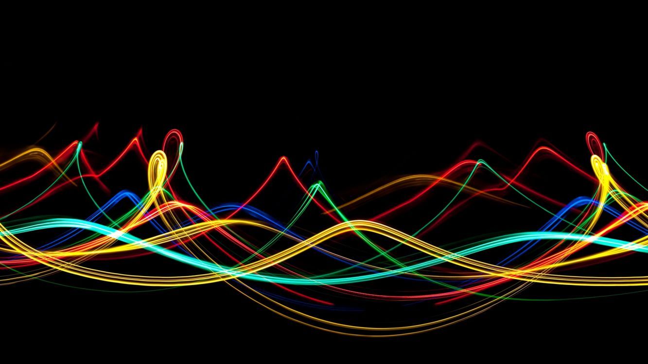 1333x750 Wallpaper Red Yellow and Blue Light, Background Free Image