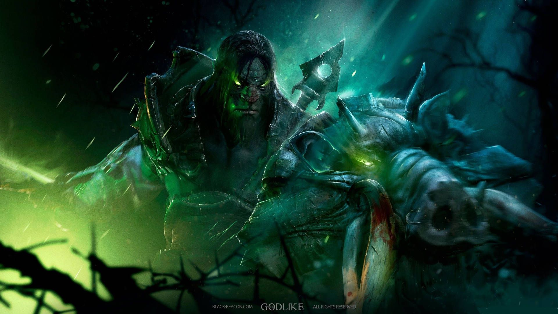 1920x1080 Green Character With Hog 1440p Gaming Wallpaper