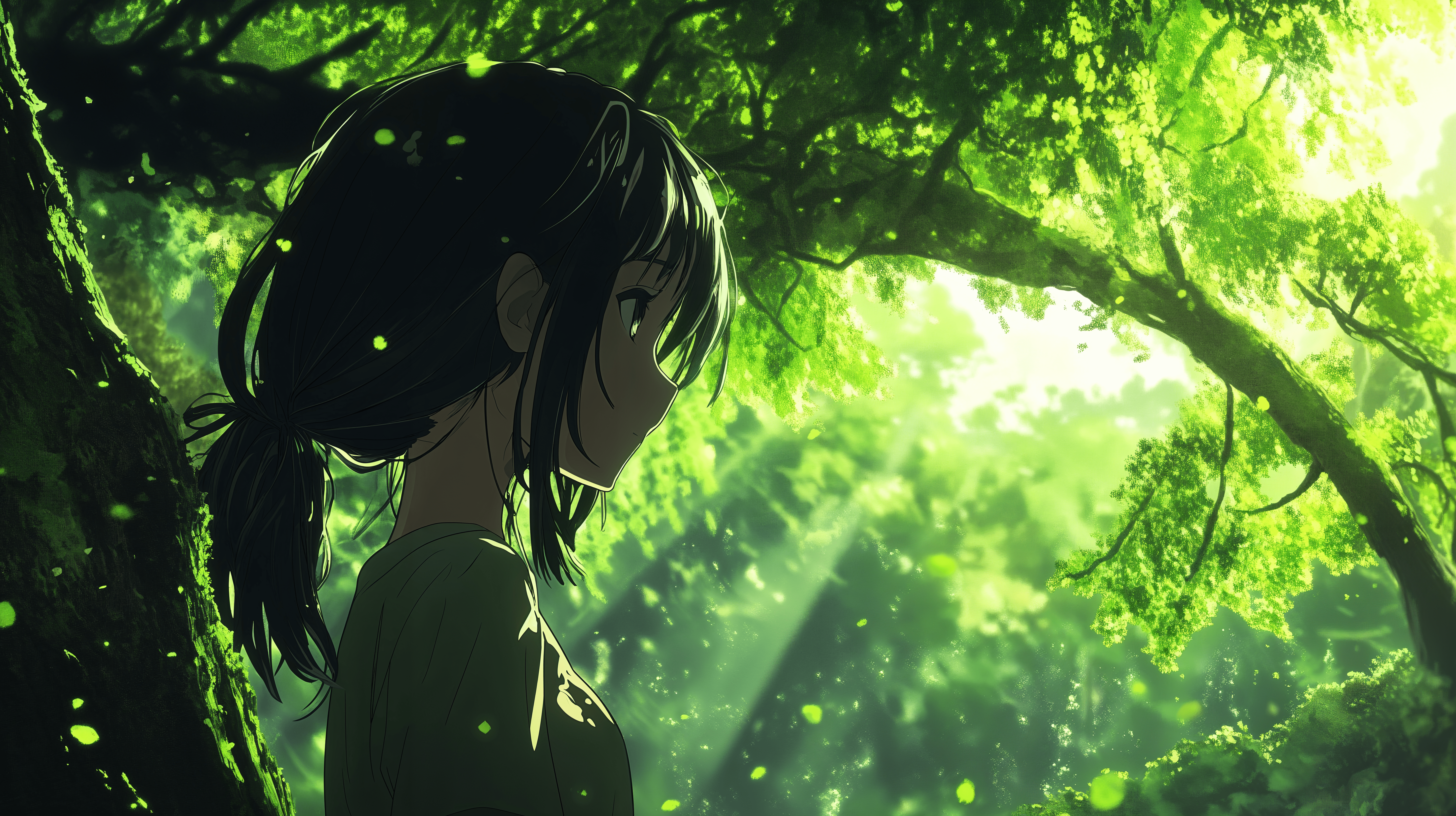 5824x3264 Green Anime Wallpaper and Background: Free HD Download