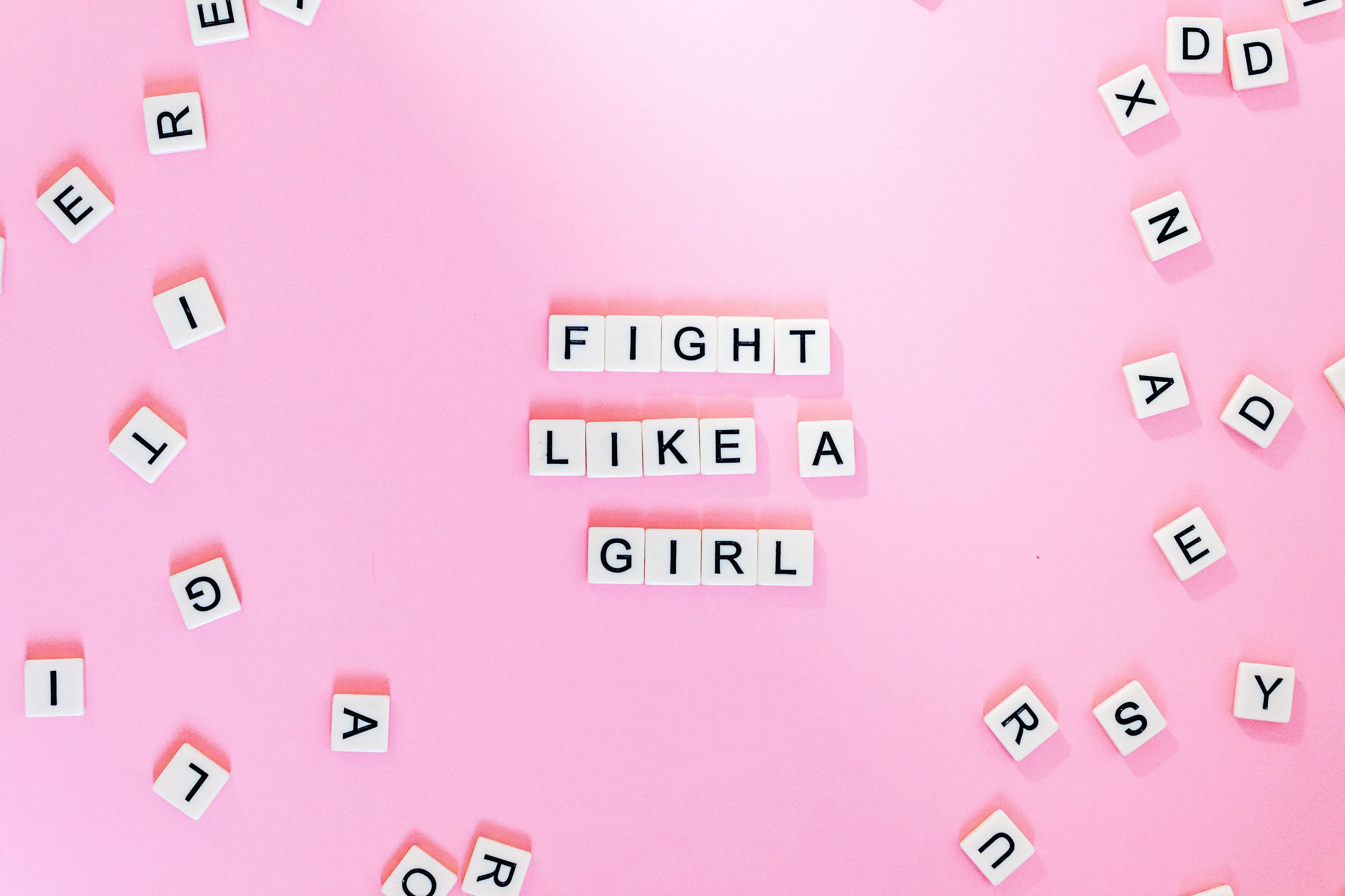 5184x3456 Wallpaper Fight like a Girl, Popular quotes, Girly, Pink background, 4K, Typography,. Wallpaper for iPhone, Android, Mobile and Desktop