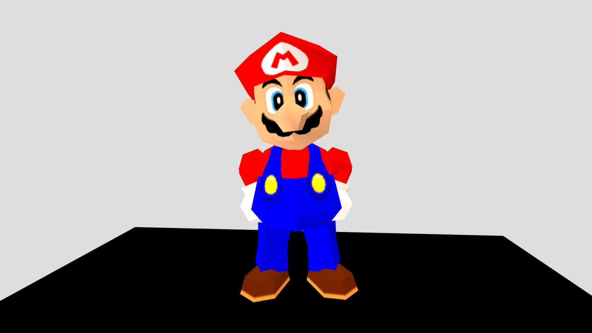 1920x1080 Nintendo 64 Mario Party Mario Free 3D model by Bob3Studios [6ce1e09]