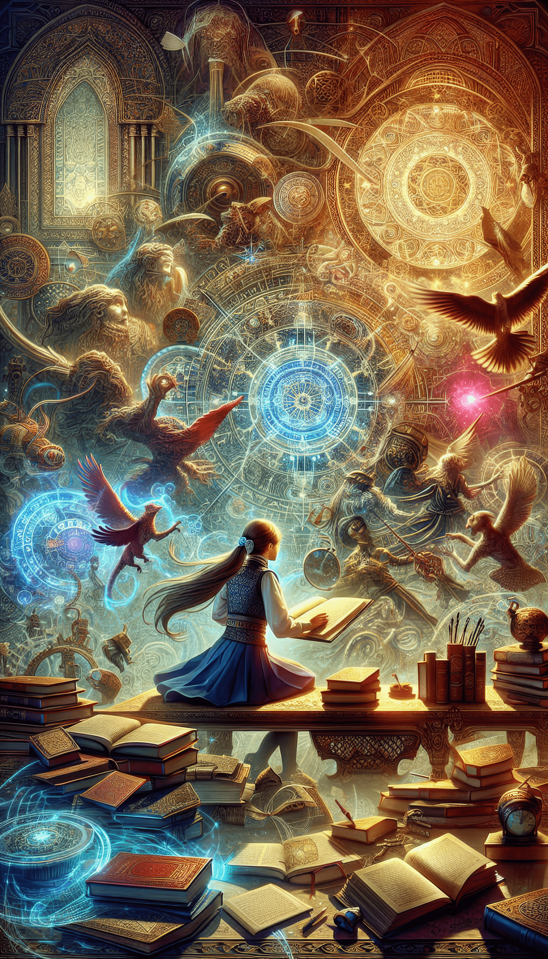 1920x3360 Mystical Student Fantasy Art Wallpaper
