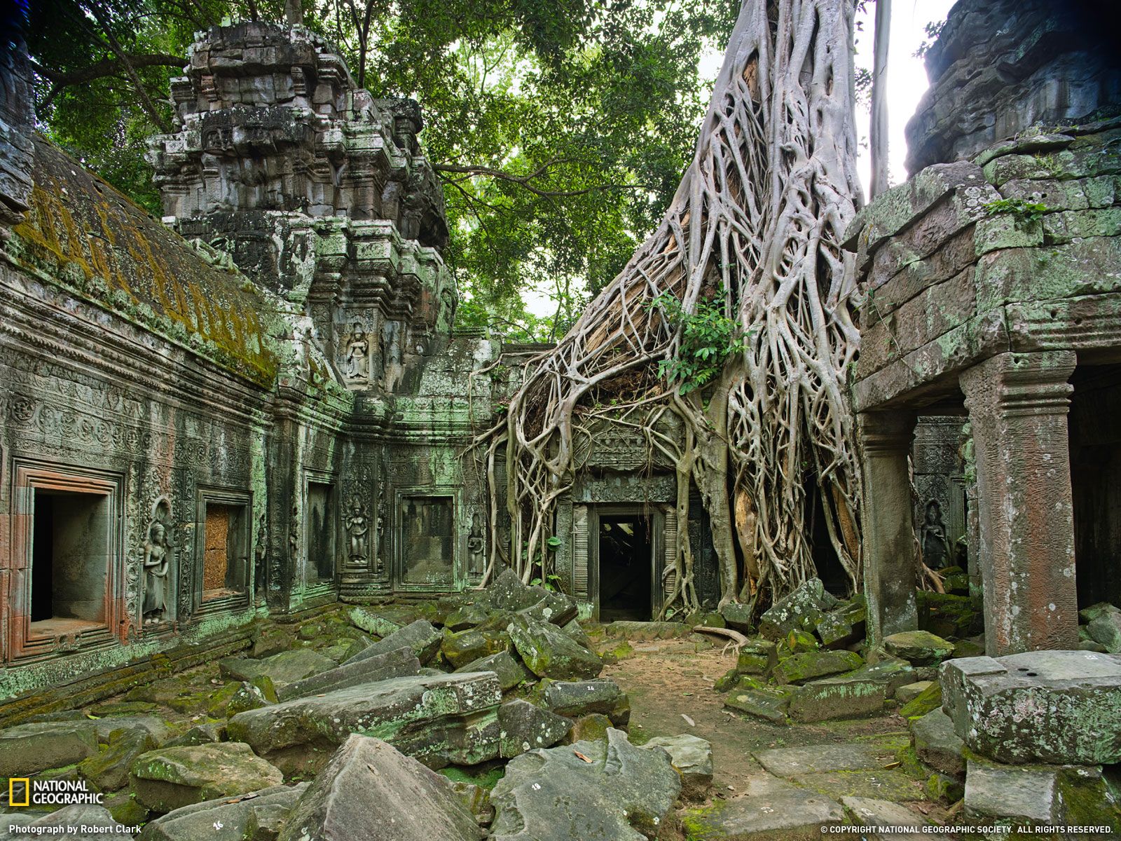 1600x1200 Ancient Ruins Embraced by Nature HD Wallpaperx1200