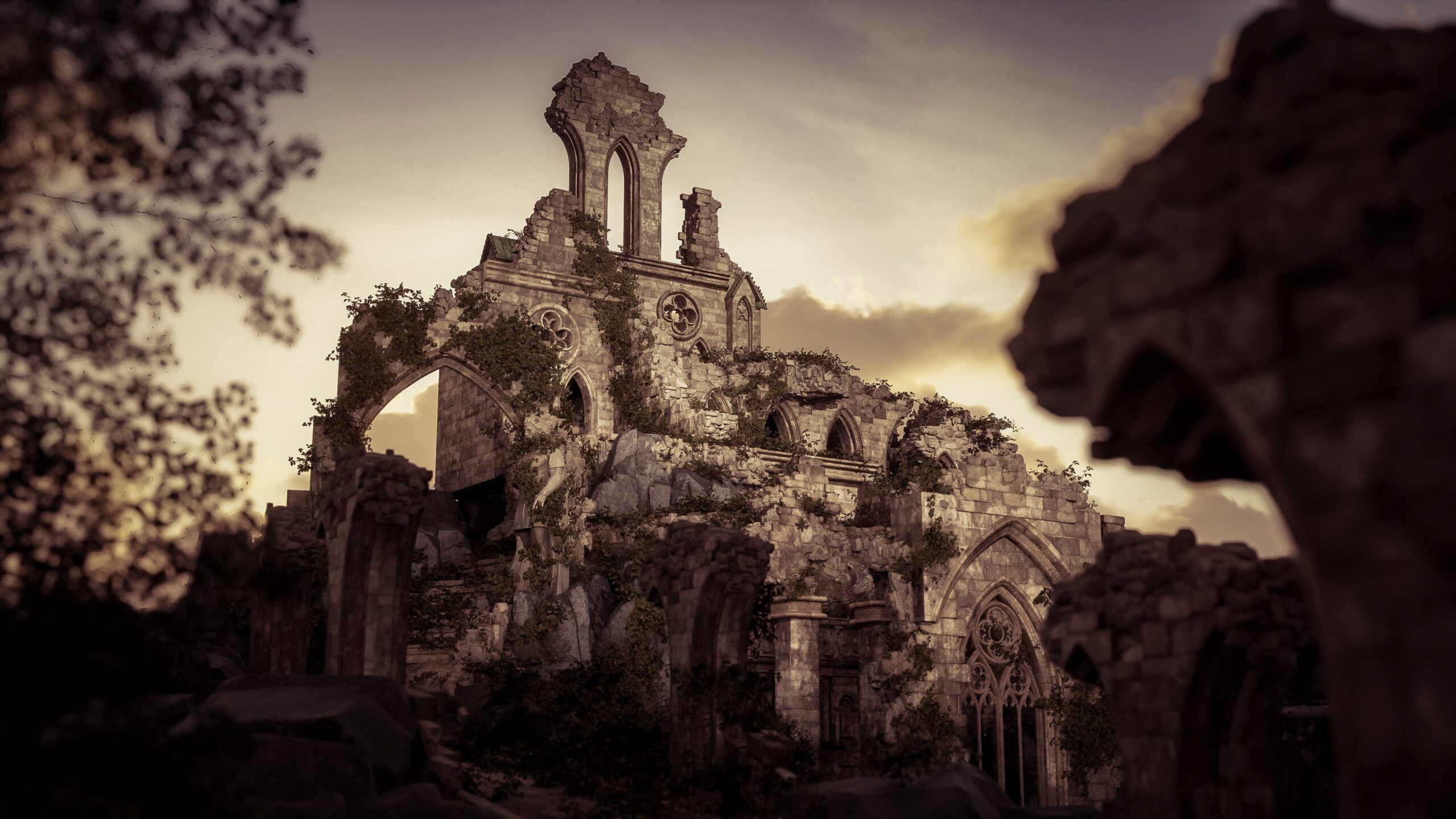 2560x1440 Ancient Ruins in the Wilderness Forge Picture