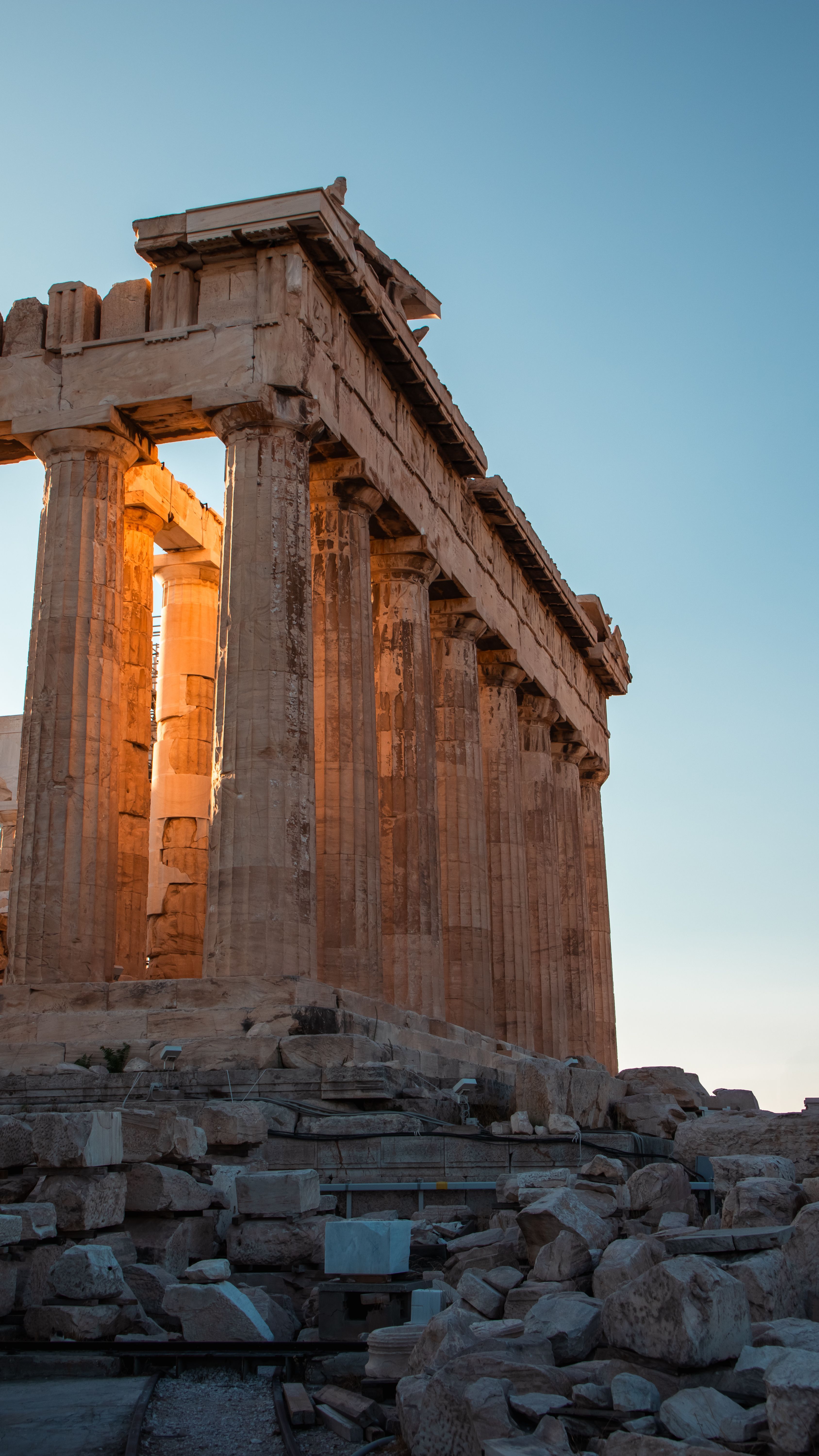 3375x5999 Parthenon in Athens at Golden Hour · Free