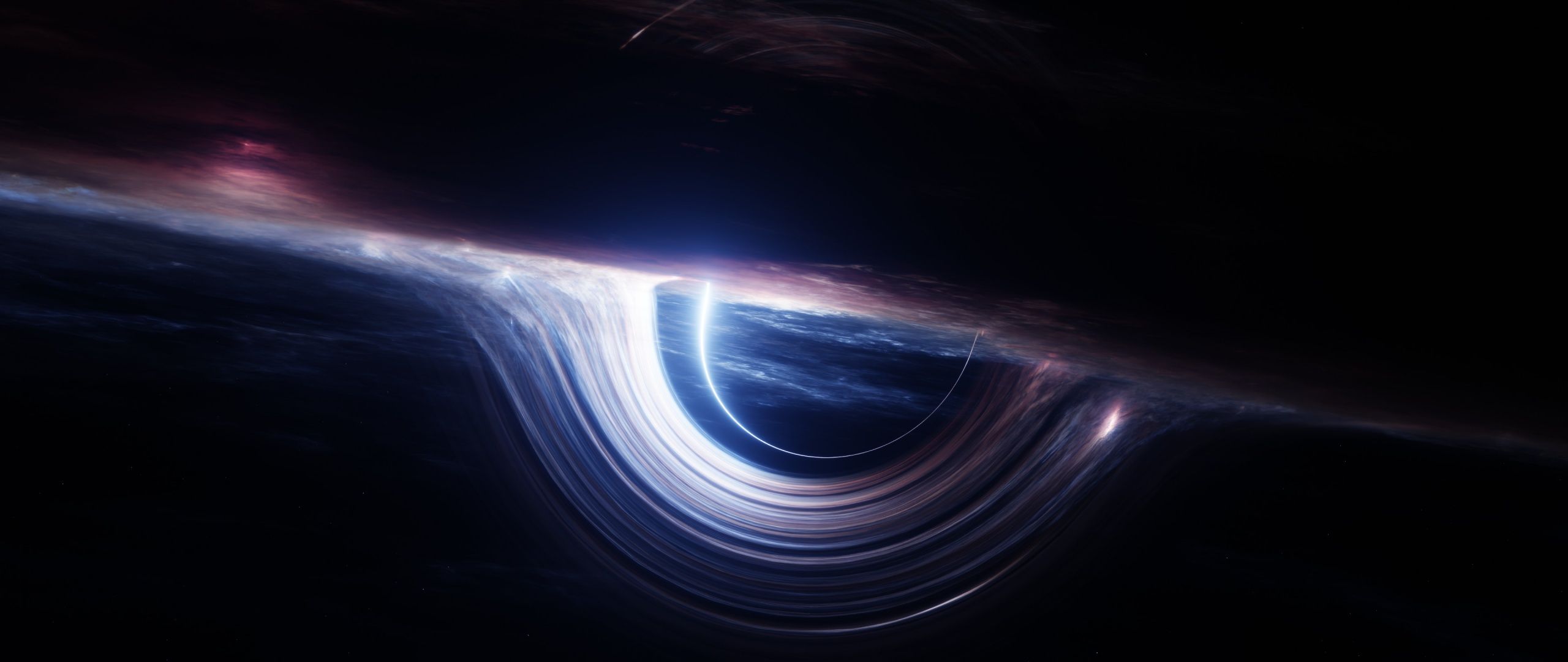 2560x1080 Interstellar Wallpaper 4K, Gargantua black hole