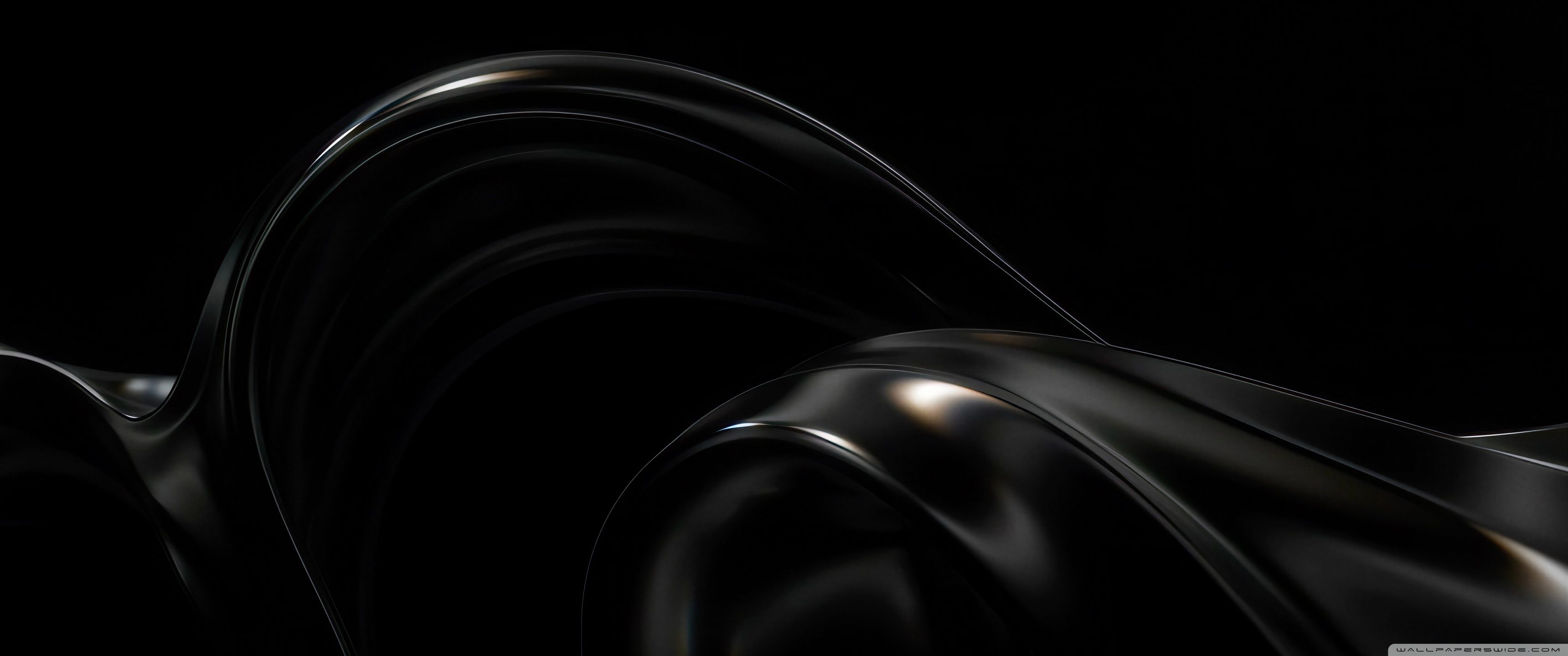 3440x1440 Black Minimalist Fluid Flow Abstract 4K UHD Wallpaper for UltraHD Desktop and TV : Widescreen and UltraWide Display : Dual Monitor : Smartphone and Tablet Devices