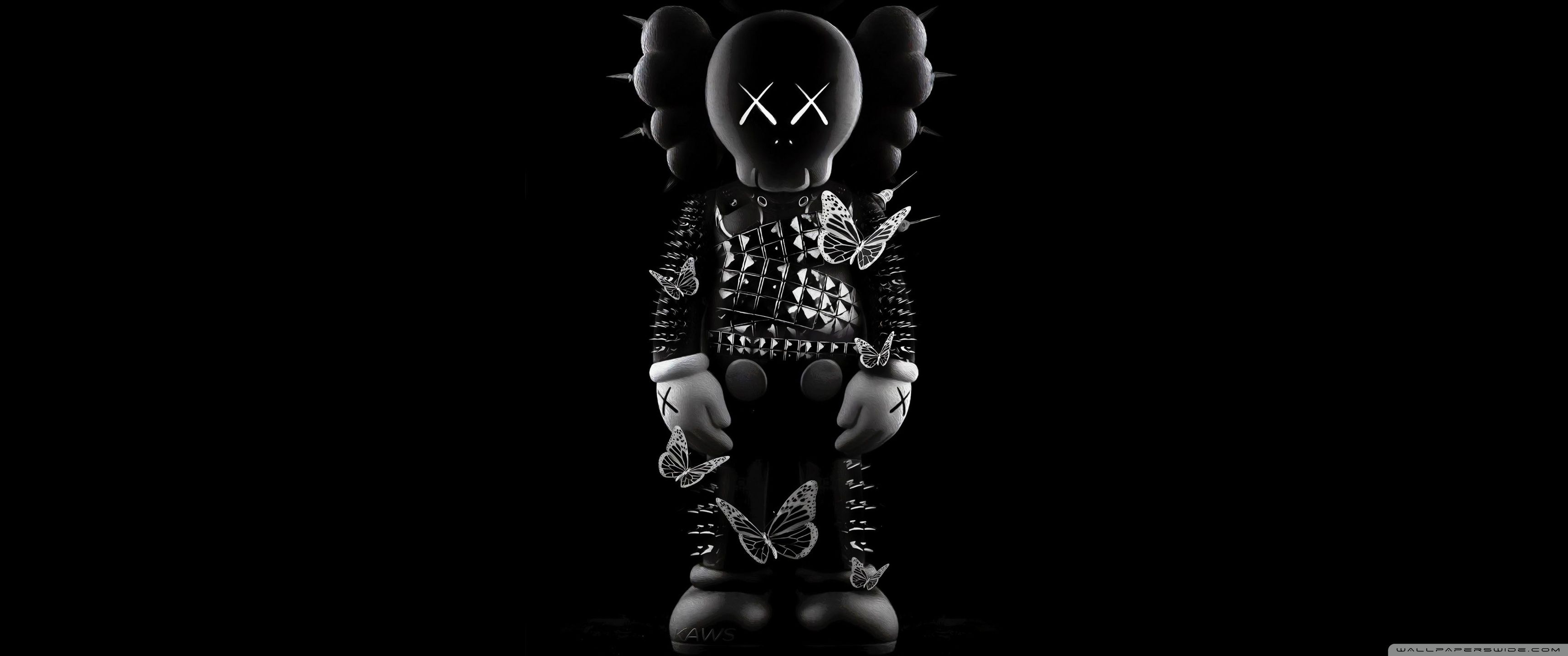 3440x1440 Kaws Black Art 4K UHD Wallpaper for UltraHD Desktop and TV and Triple : Smartphone and Tablet Devices