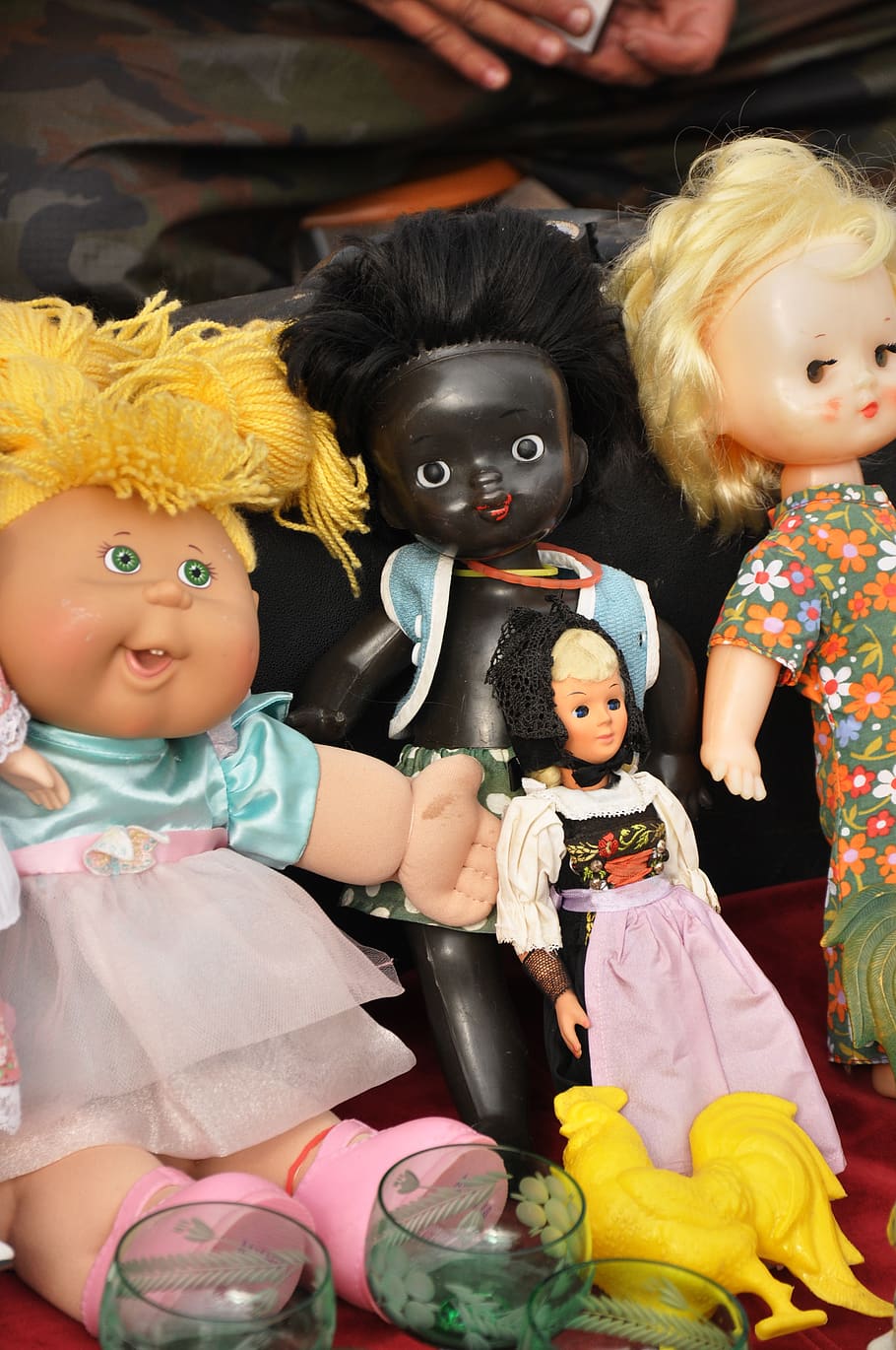 910x1370 HD wallpaper: flea market, baby doll, bazaar, vintage, retro, toy, old, childhood