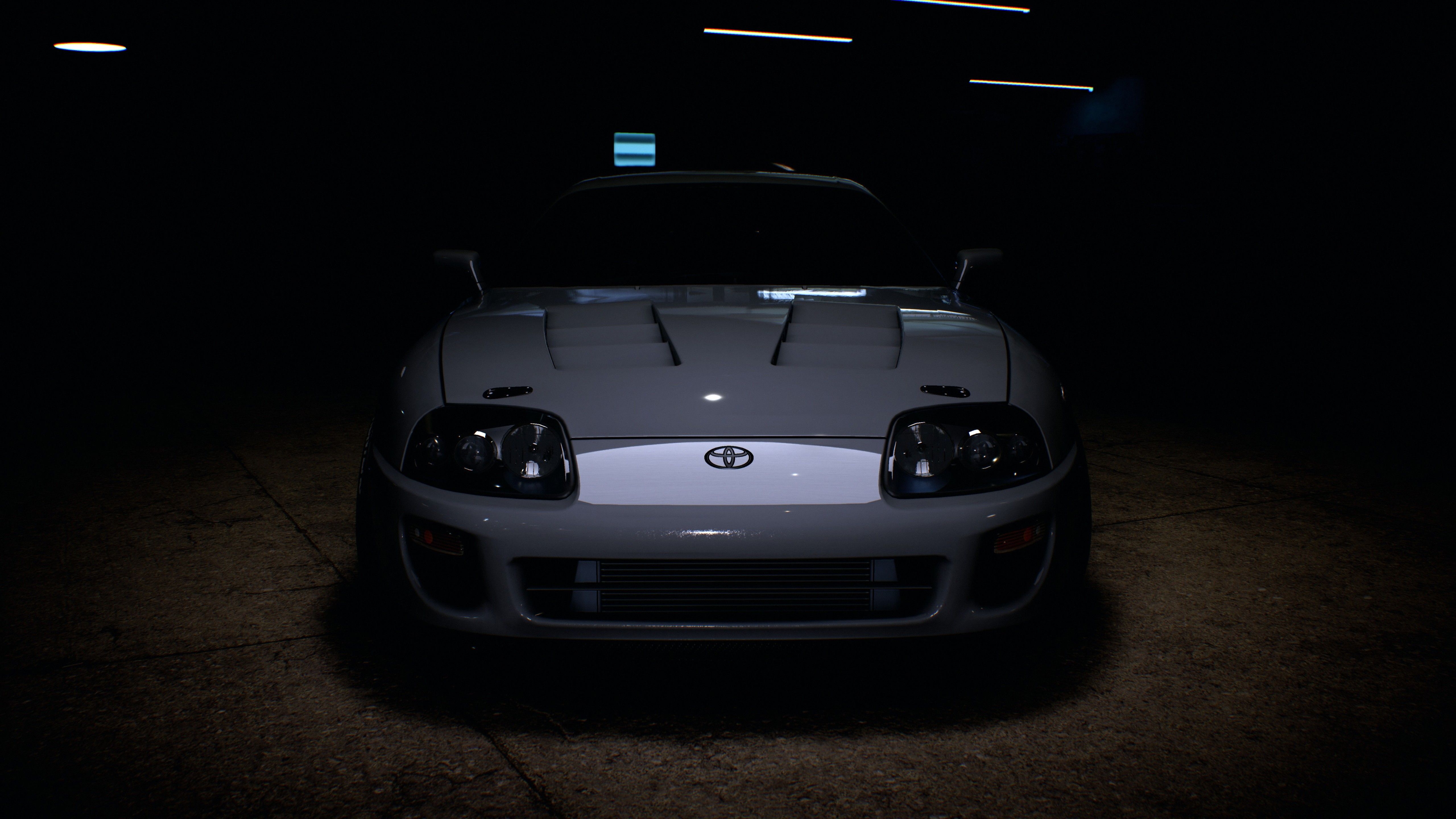 5120x2880 Grey Toyota Supra Car 4K 5K HD Gray Wallpaper