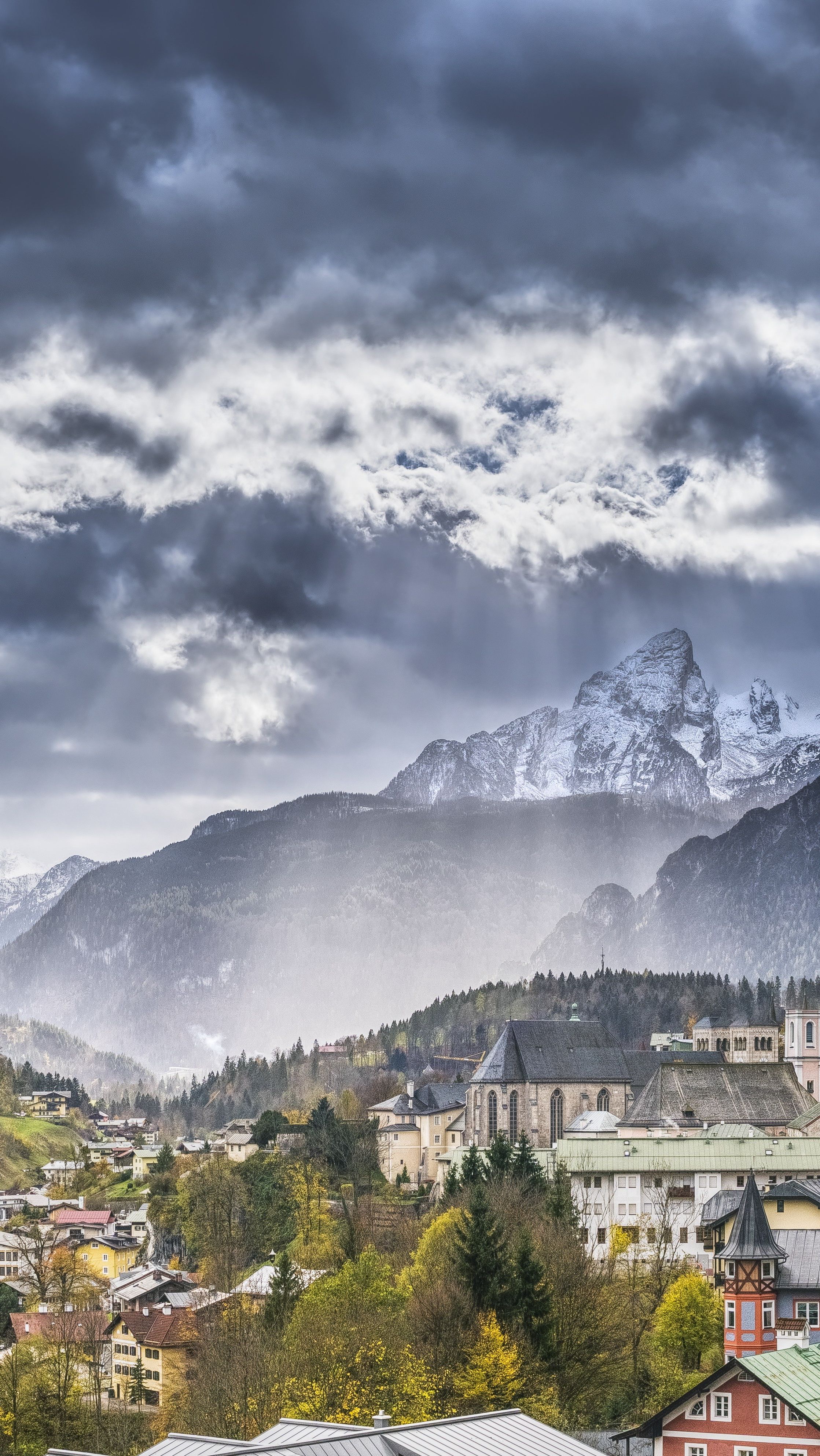 2237x3969 Wallpaper Switzerland, Mountain, Gmund am Tegernsee, Cloud, Atmosphere, Background Free Image