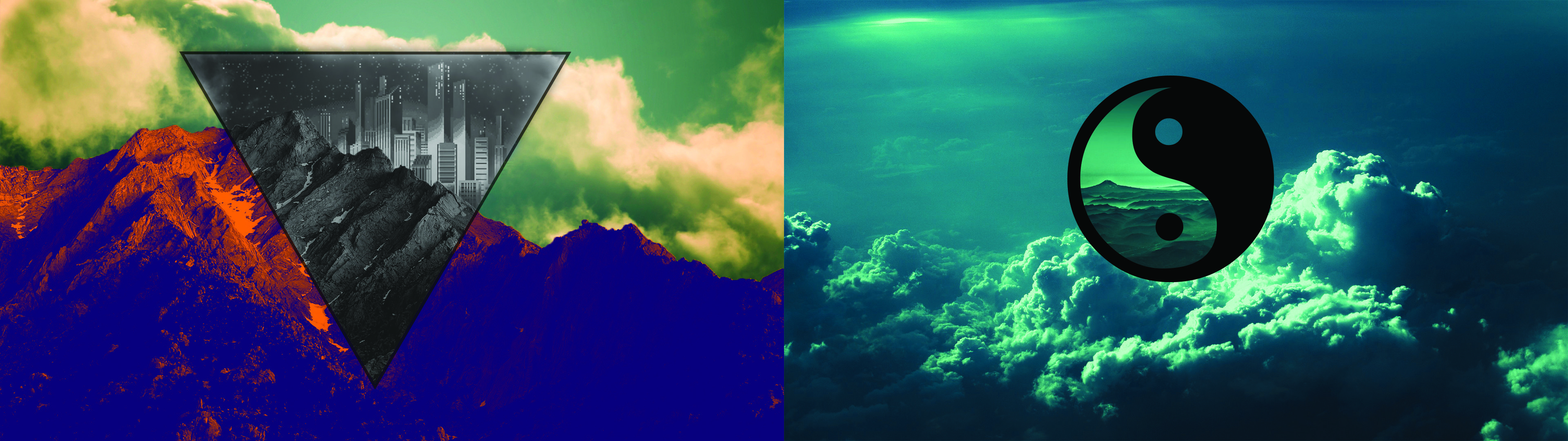 3840x1080 Left Brain Right Brain Wallpaper