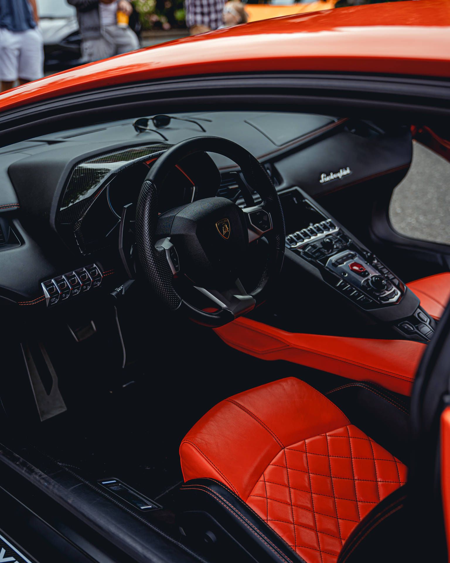 1536x1920 4k Lamborghini Car Interior Wallpaper