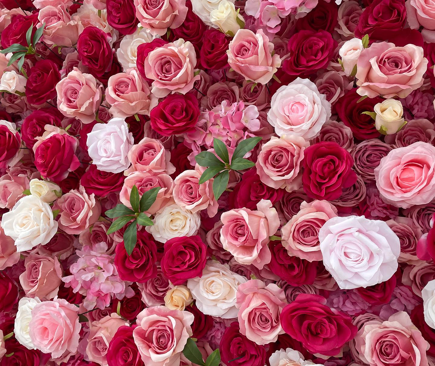 1440x1210 Roseytime 5D Hot Pink Flower Wall Roll Up #RTW025