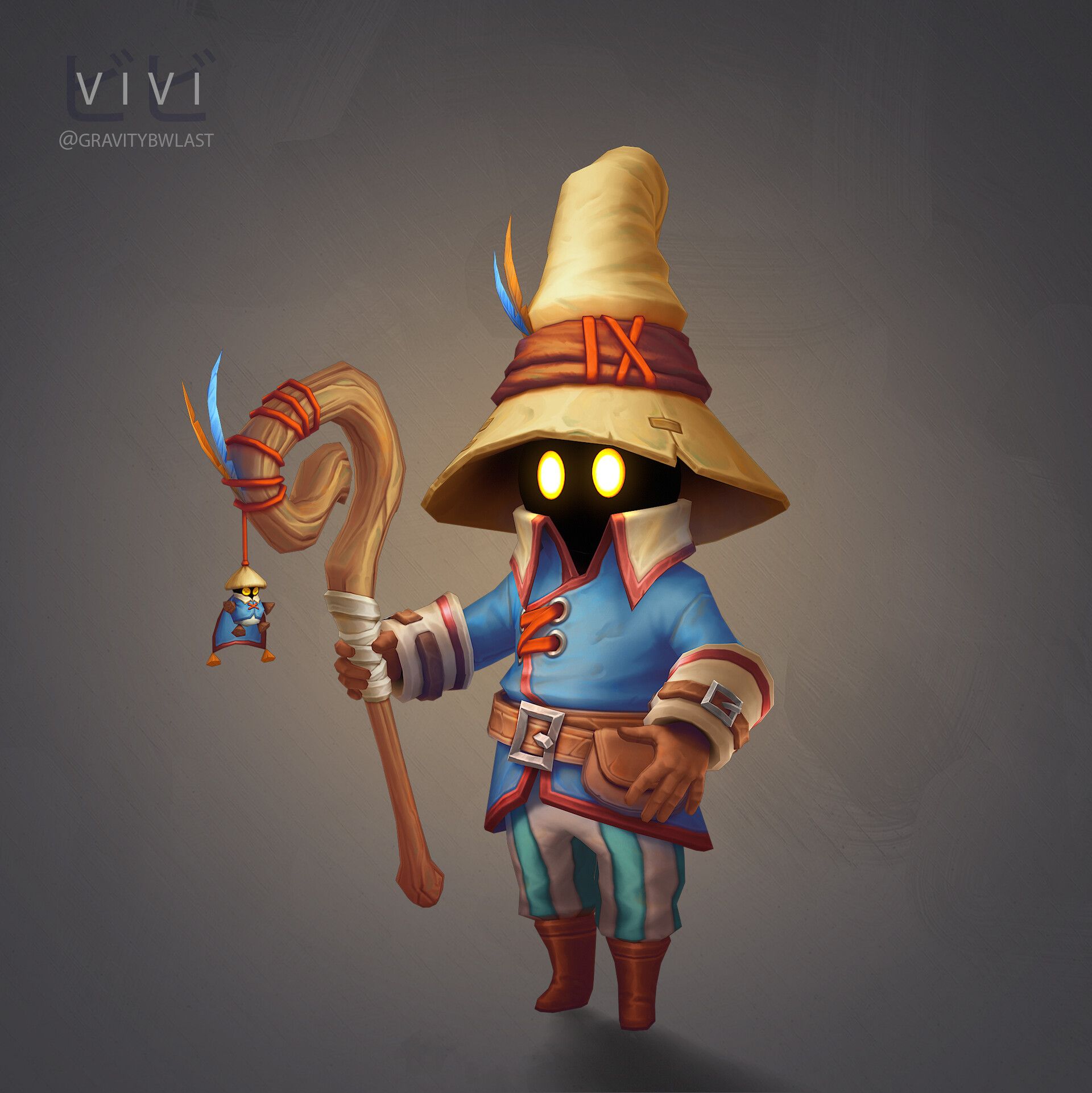 1920x1921 Vivi Ornitier Fantasy IX fan art
