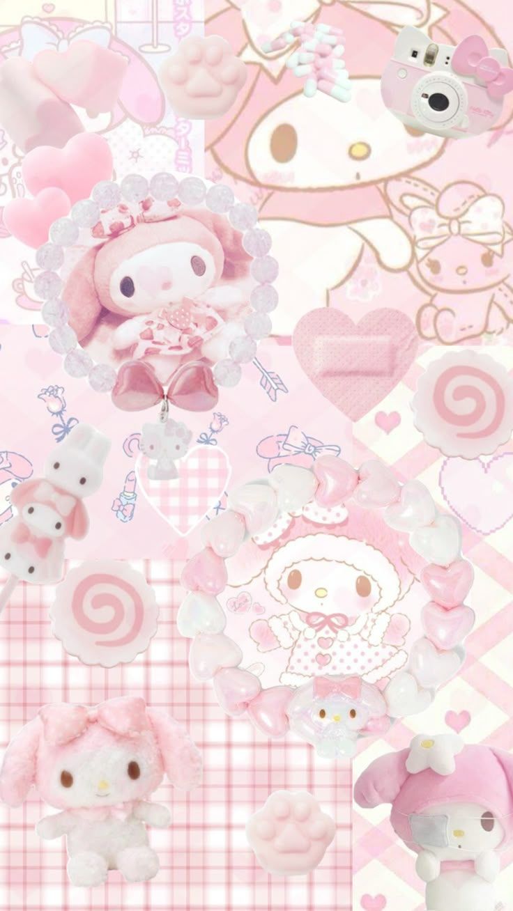 736x1308 Shuffles. Pink sanrio aesthetic wallpaper, Sanrio cutecore wallpaper, Kawaii wallpaper