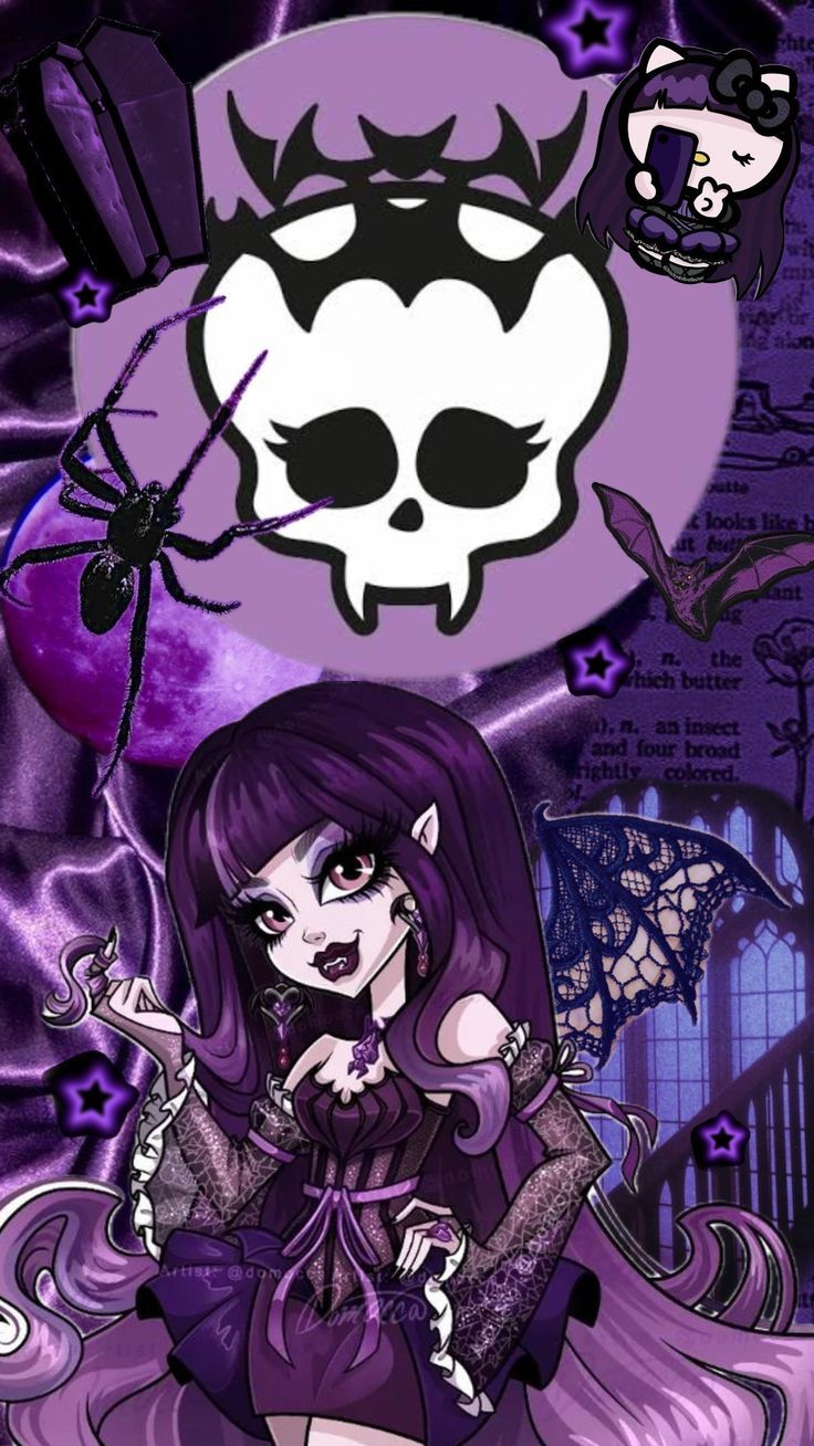 736x1308 Monster high morada. Monster high collage, Elissabat wallpaper, Monster high vampires