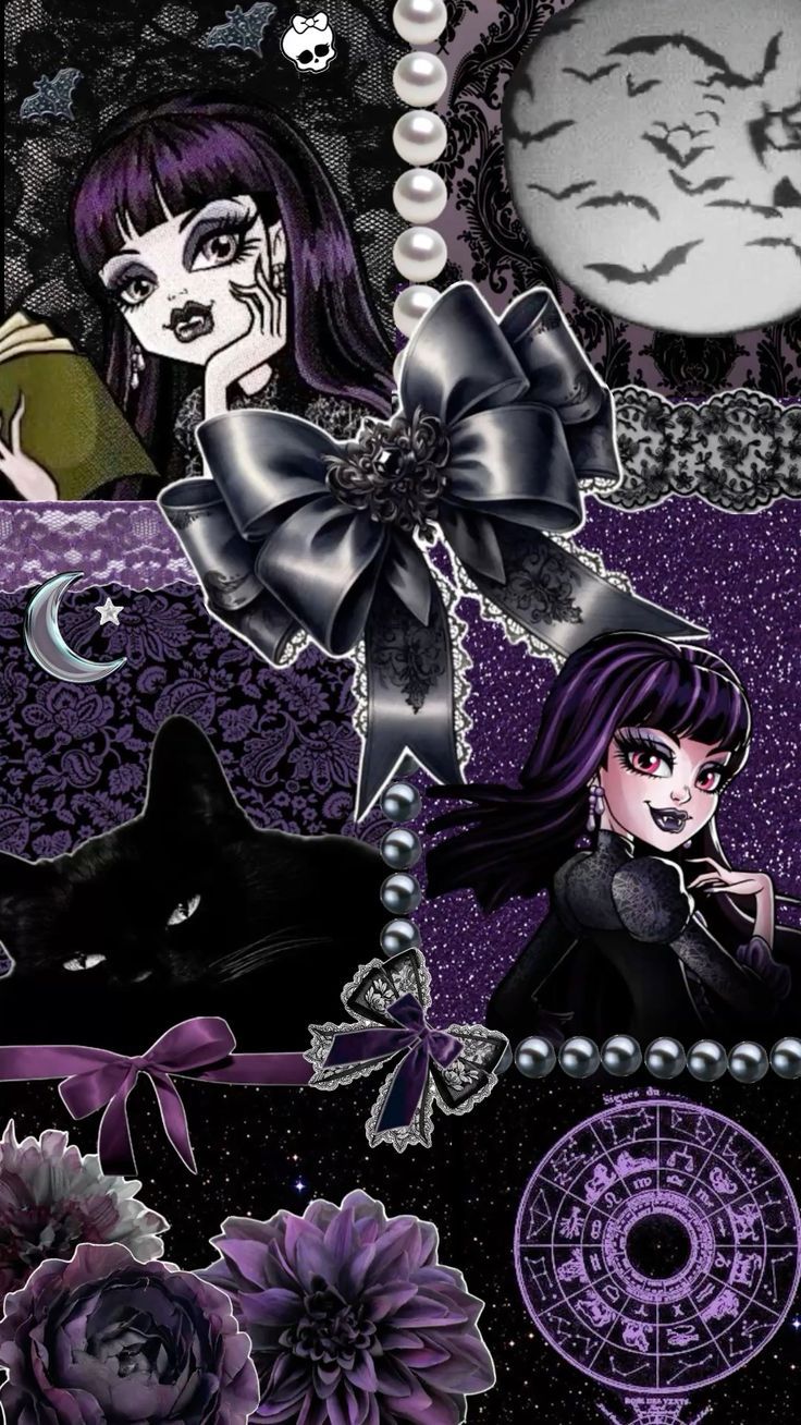 736x1308 aesthetic #purple #black #cool # #pattern #foryoupage #monsterhigh