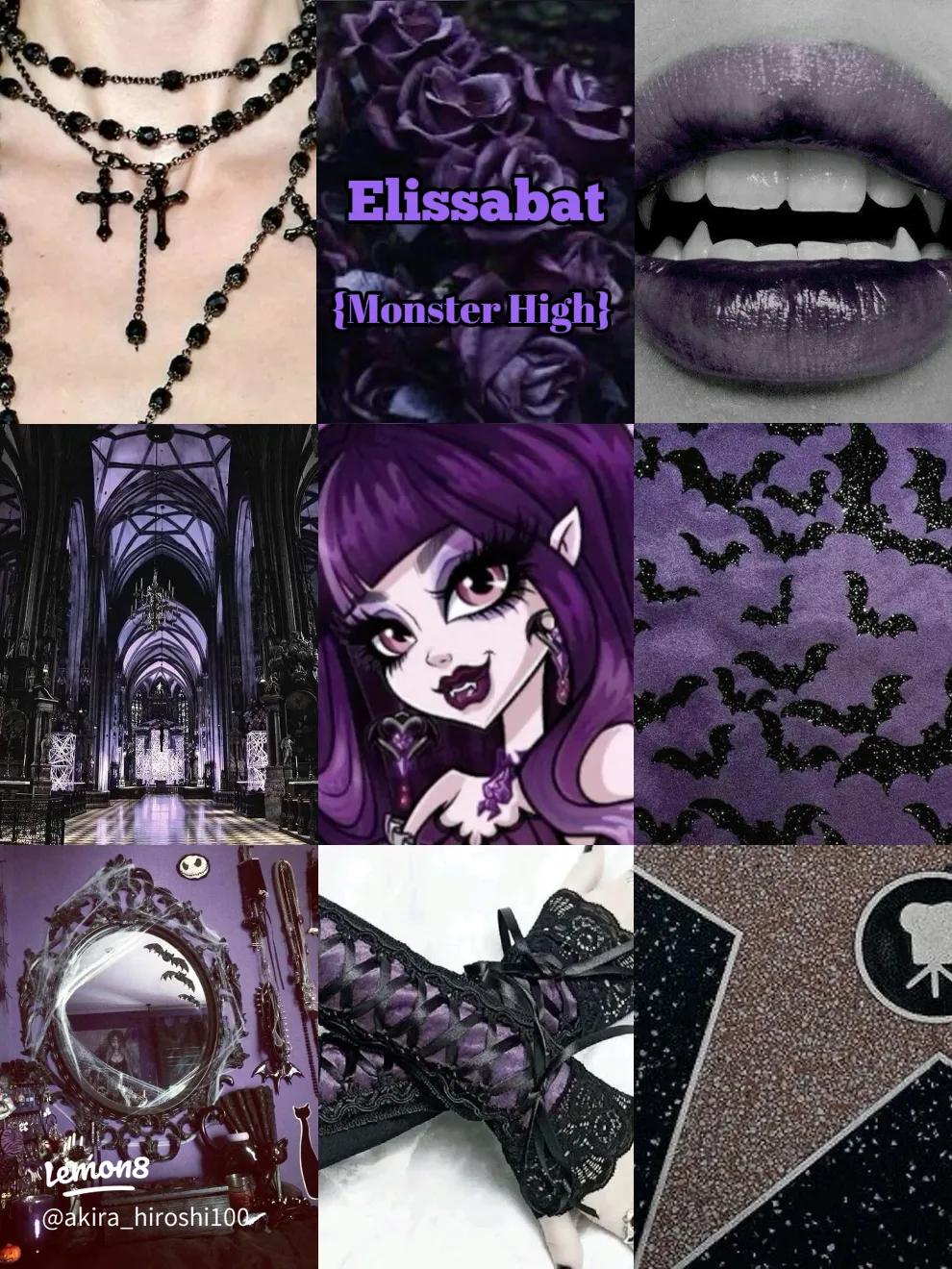 990x1320 Elissabat Monster High Moodboard. Vampire Aesthetic & Style Guide