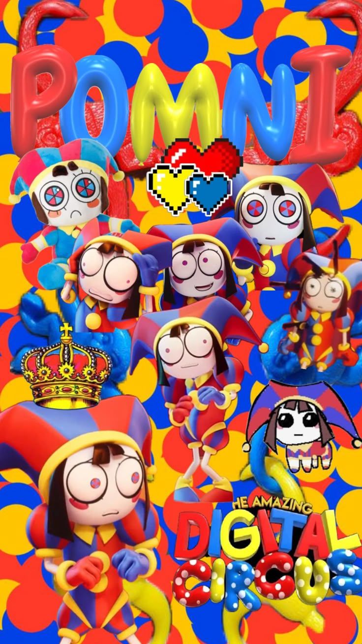 736x1308 Pomni Halloween Wallpaper
