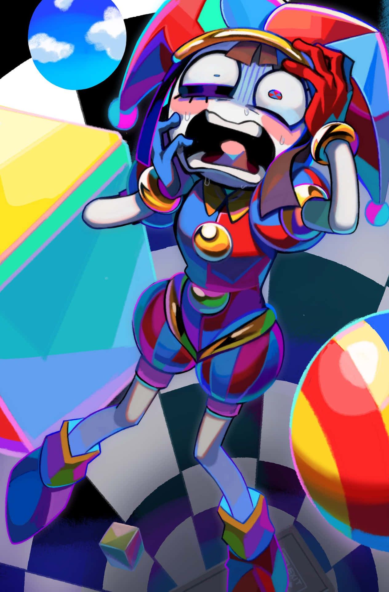 1264x1920 Pomni Halloween Wallpaper