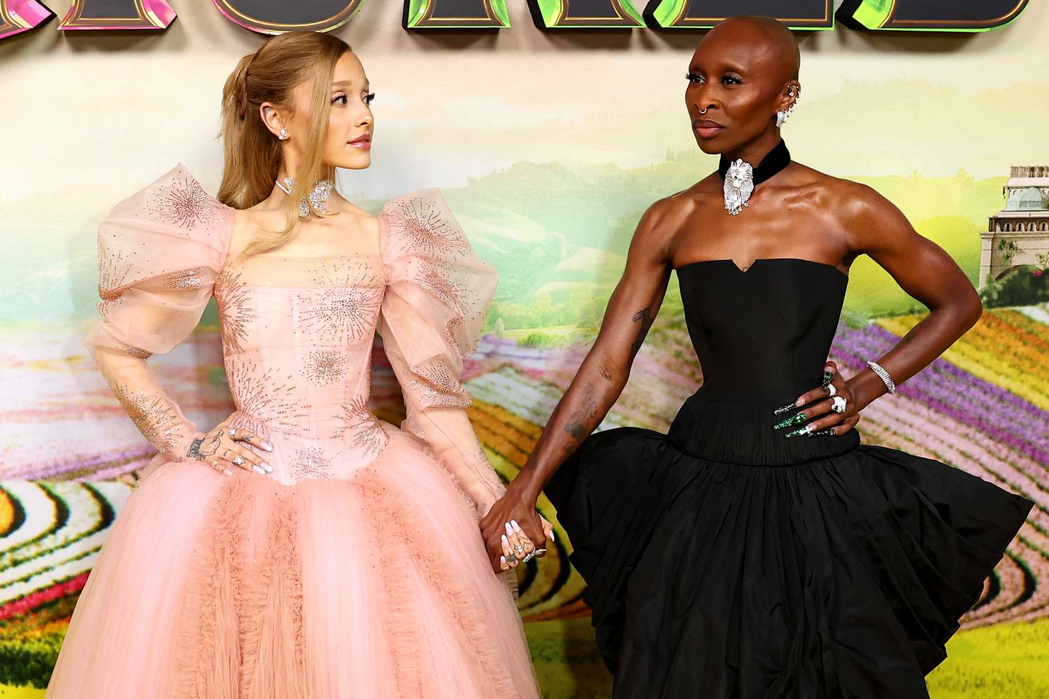 1500x1000 Ariana Grande and Cynthia Erivo Say Their Coordinating 'Wicked' Looks Are Accidental