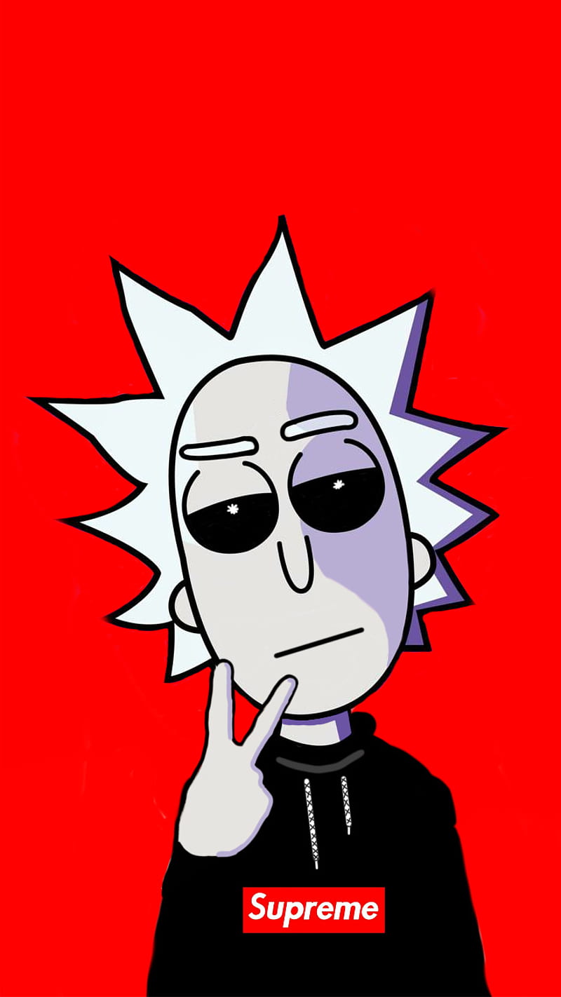 800x1422 Savage Rick, dope, rick and morty, supreme, HD phone wallpaper