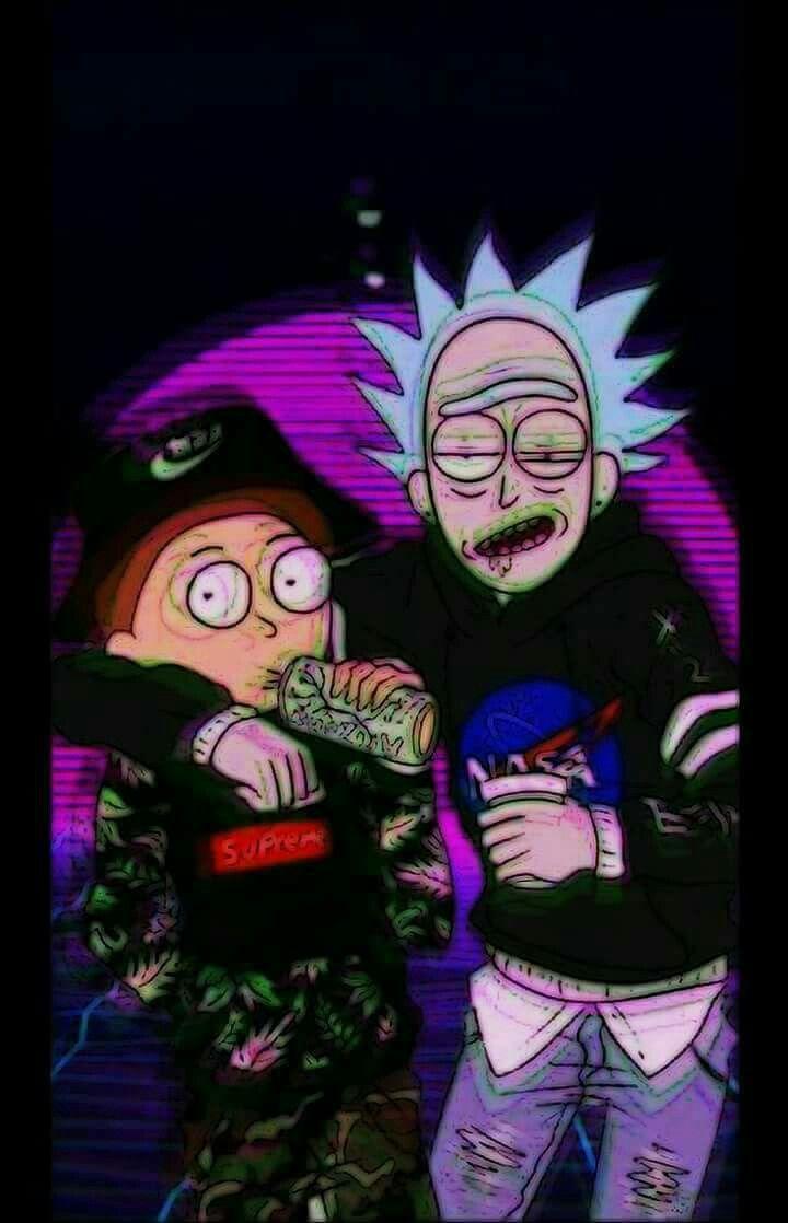 720x1118 Supreme Rick And Morty Wallpaper