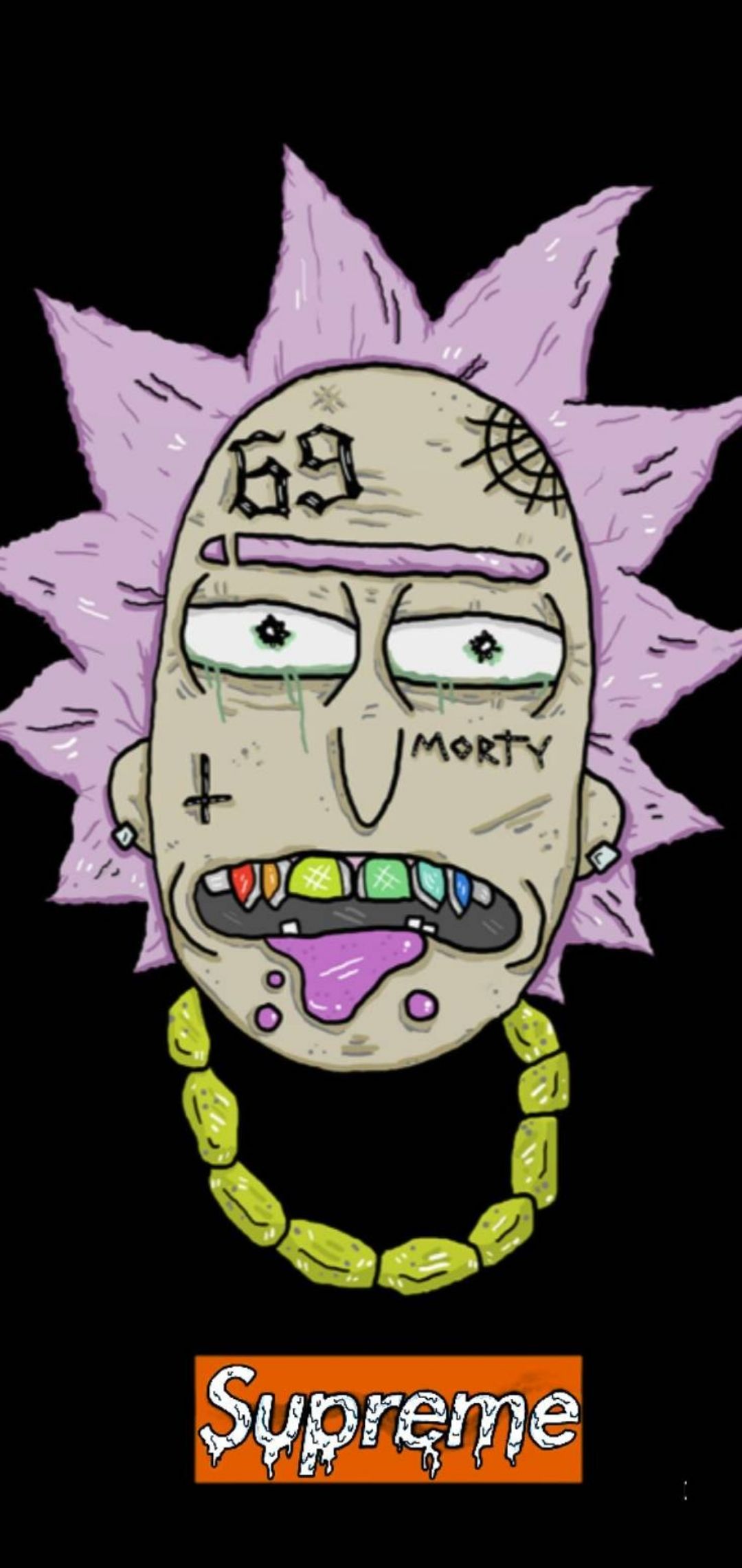 1080x2280 Rick Sanchez iPhone Wallpaper Rick And Morty Free Rick And Morty Gangster Wallpaper