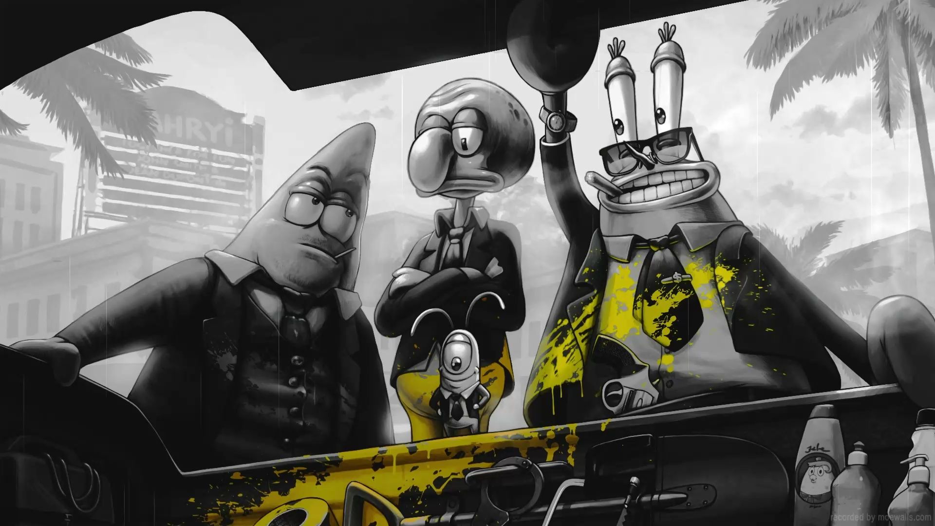 1920x1080 Gangsters Spongebob Live Wallpaper