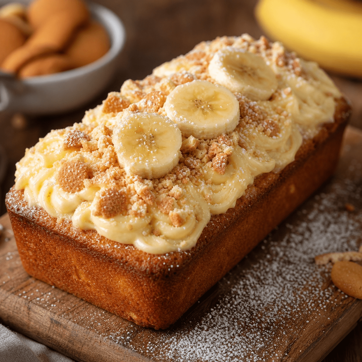 1248x1248 Anna Banana Pudding Mini Loaf: The Ultimate Creamy, Dreamy Southern Classic!