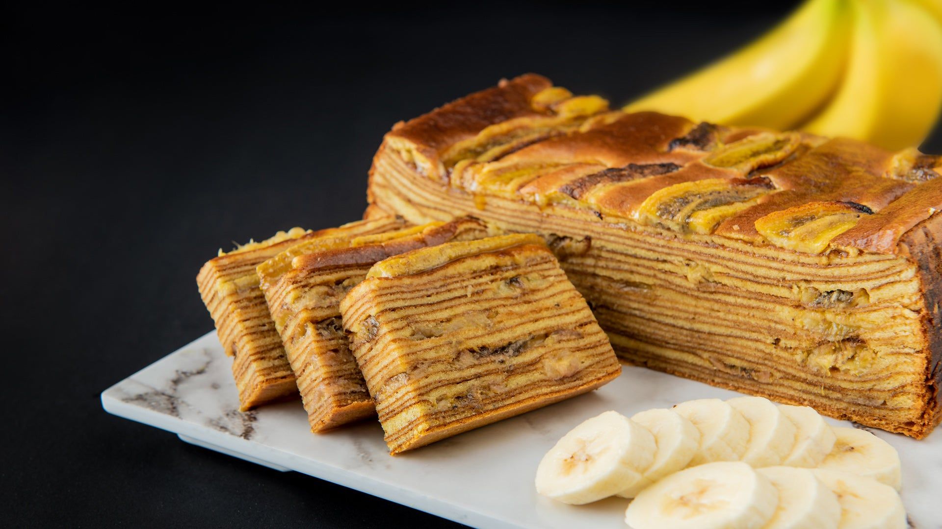1920x1080 Grilled Banana Layer Cake