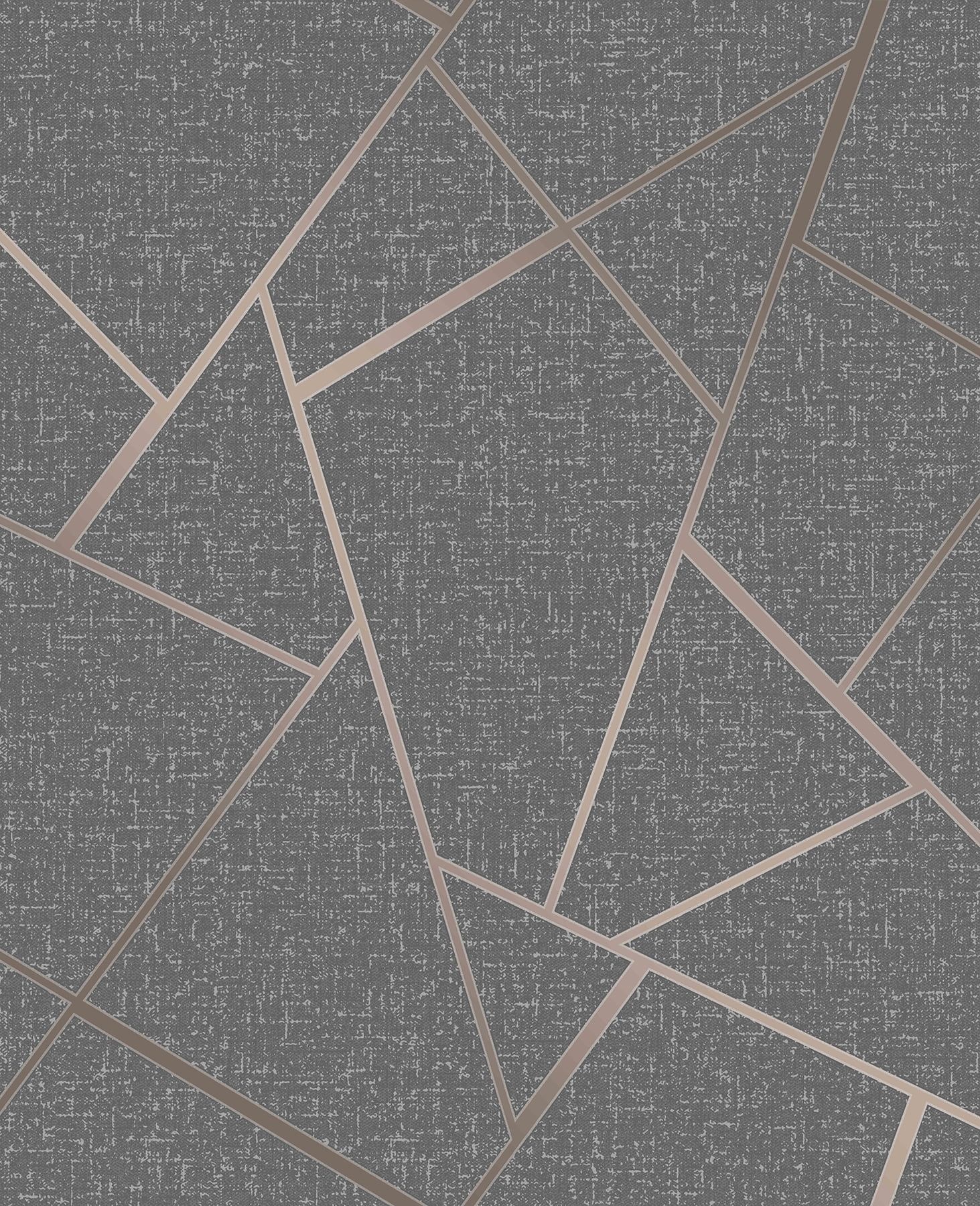 1463x1800 Fine Decor Quartz Copper Fractal Unpasted Expanded Vinyl Wallpaper, 20.5 In By 33 Ft, 56.4 Sq. Ft