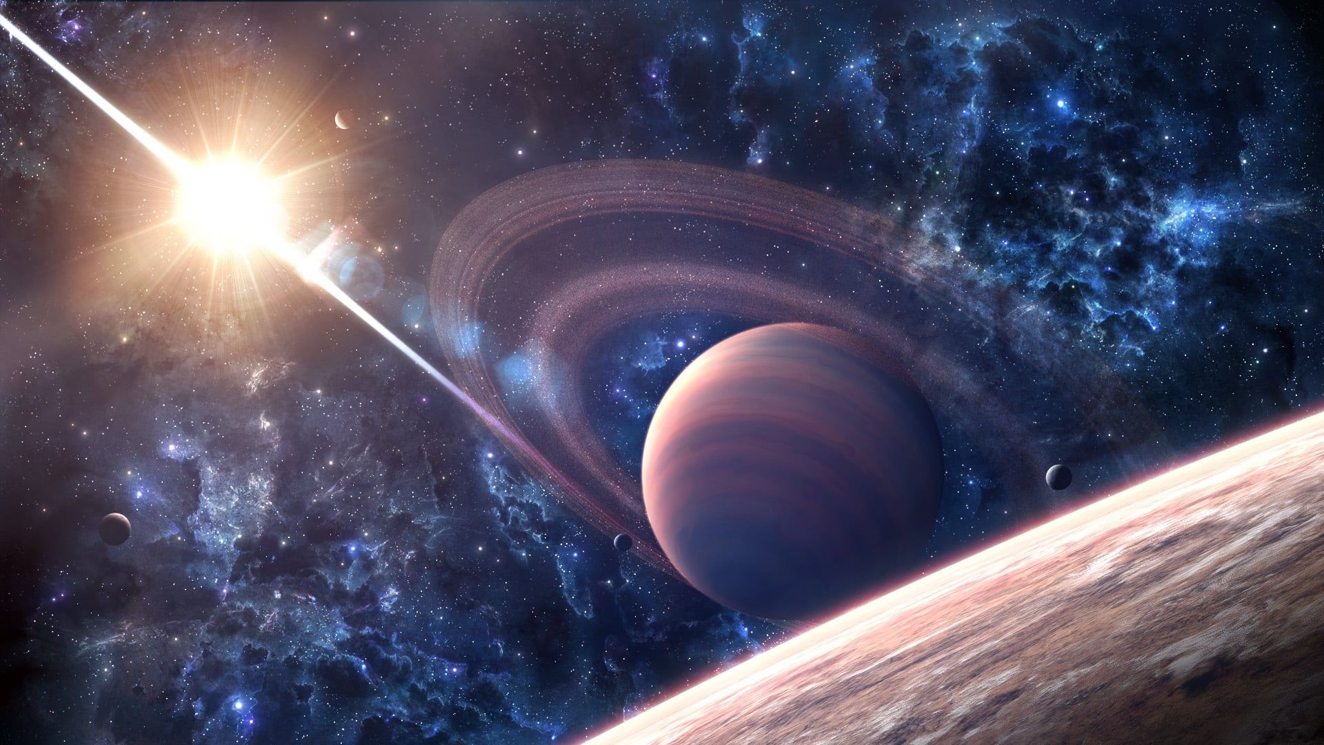 1920x1080 space galaxy saturn planet.[1920X1080]