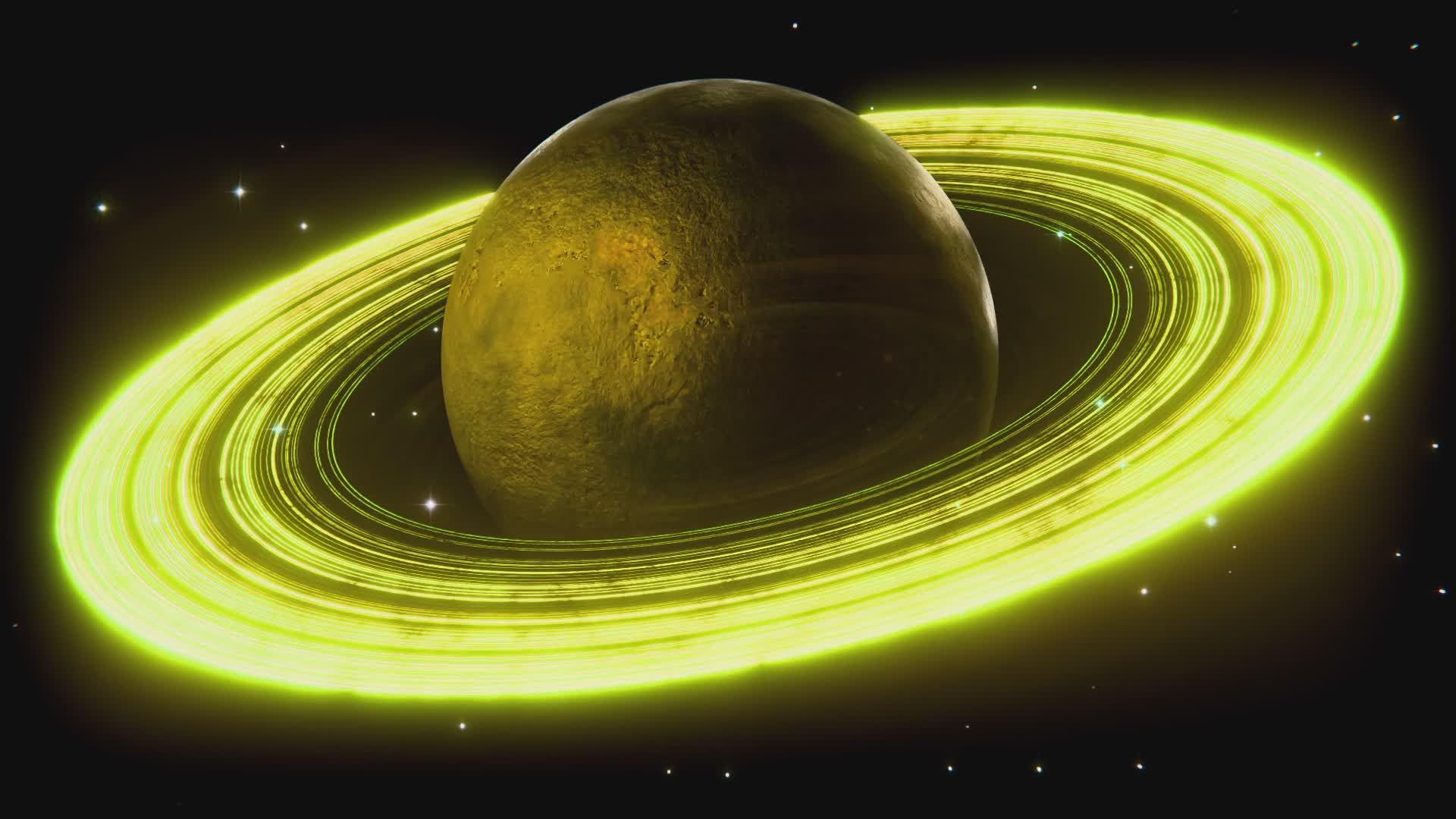 1920x1080 Spectacular View of a Ringed Planet in Space