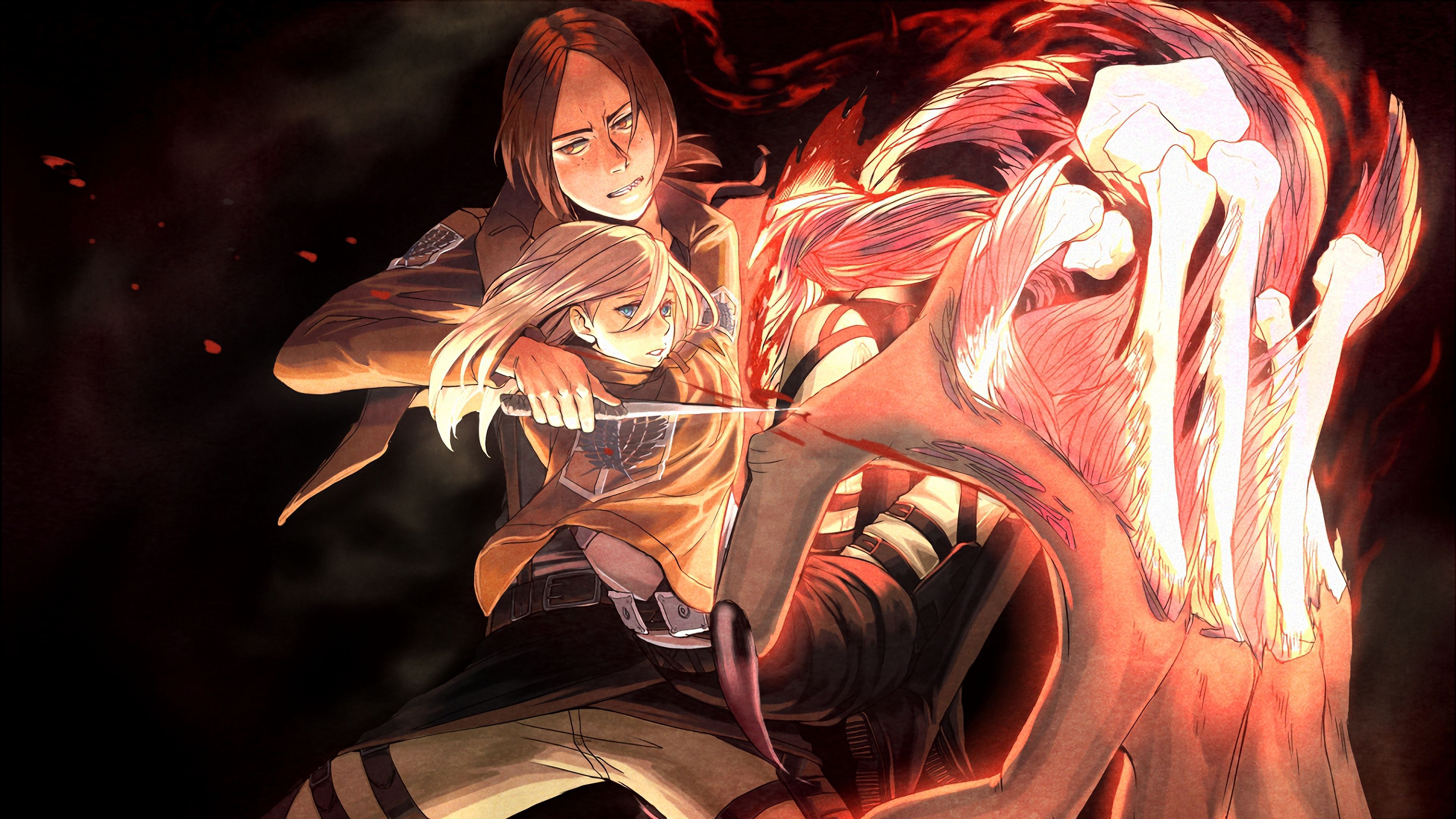 3840x2160 Ymir Krista Lenz Attack on Titan 4K Wallpaper HD