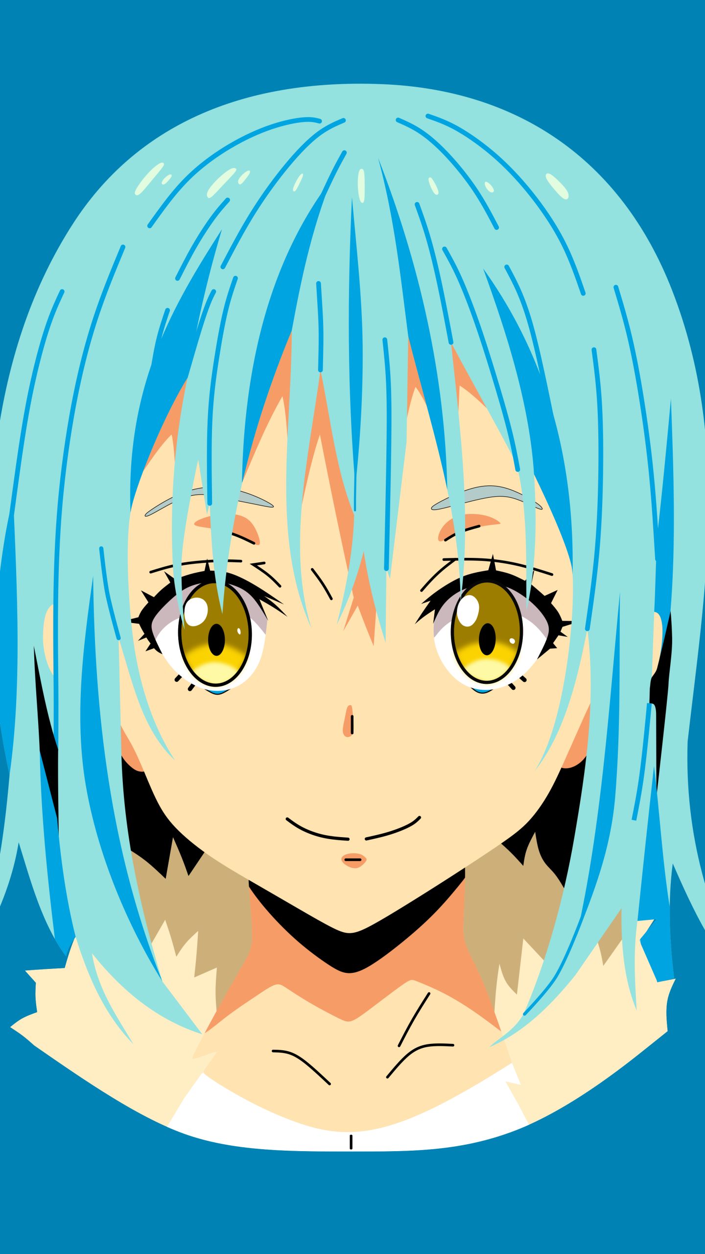 1440x2560 Phone wallpaper: That Time I Got Reincarnated As A Slime, Anime, Face, Minimalist, Rimuru Tempest 1334309