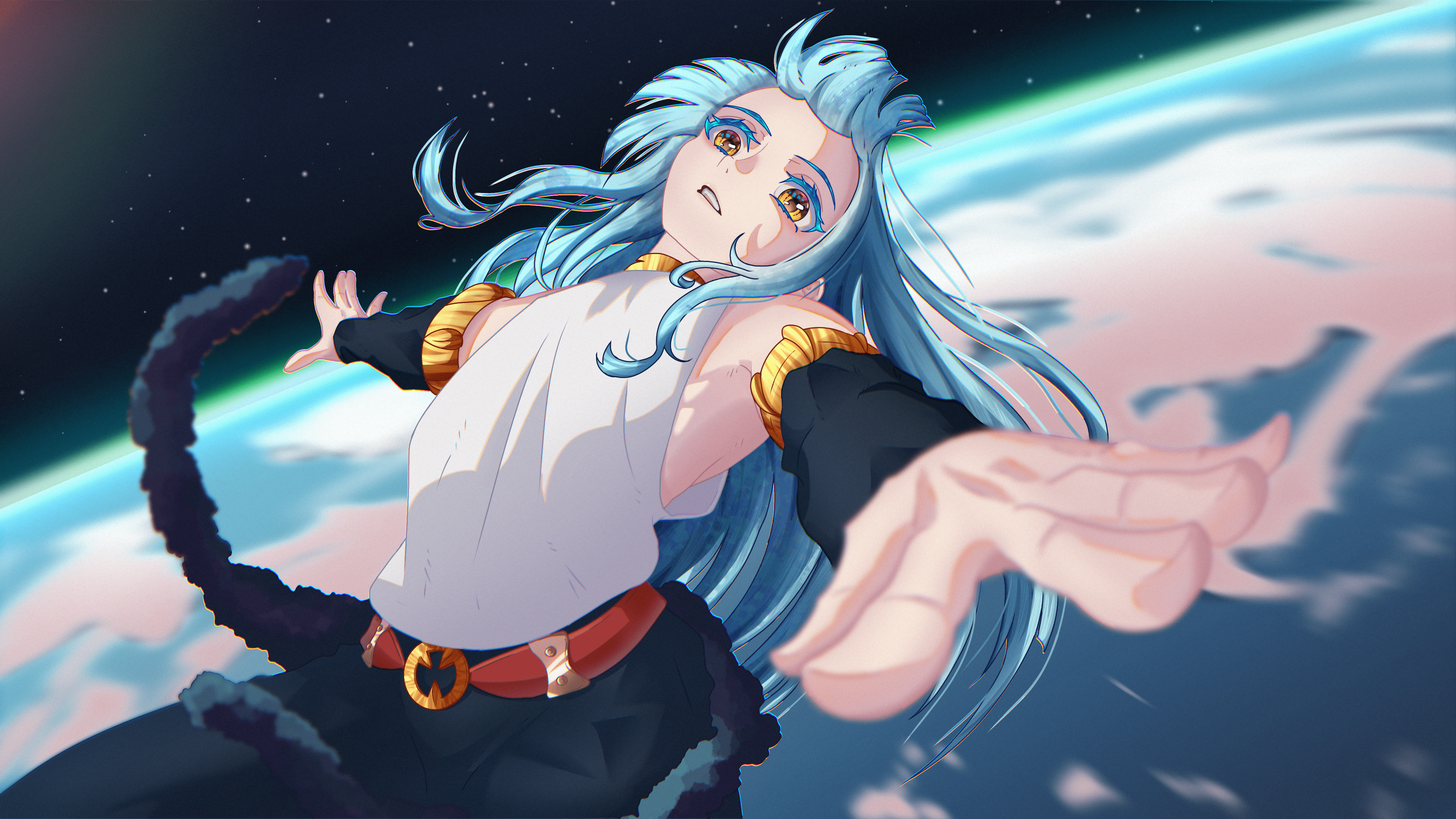 3840x2160 Rimuru floating in space [3840x2160] drawn