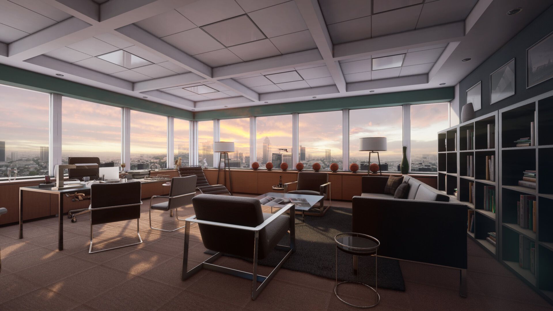 1920x1080 Harvey Specter's Office from the show Suits
