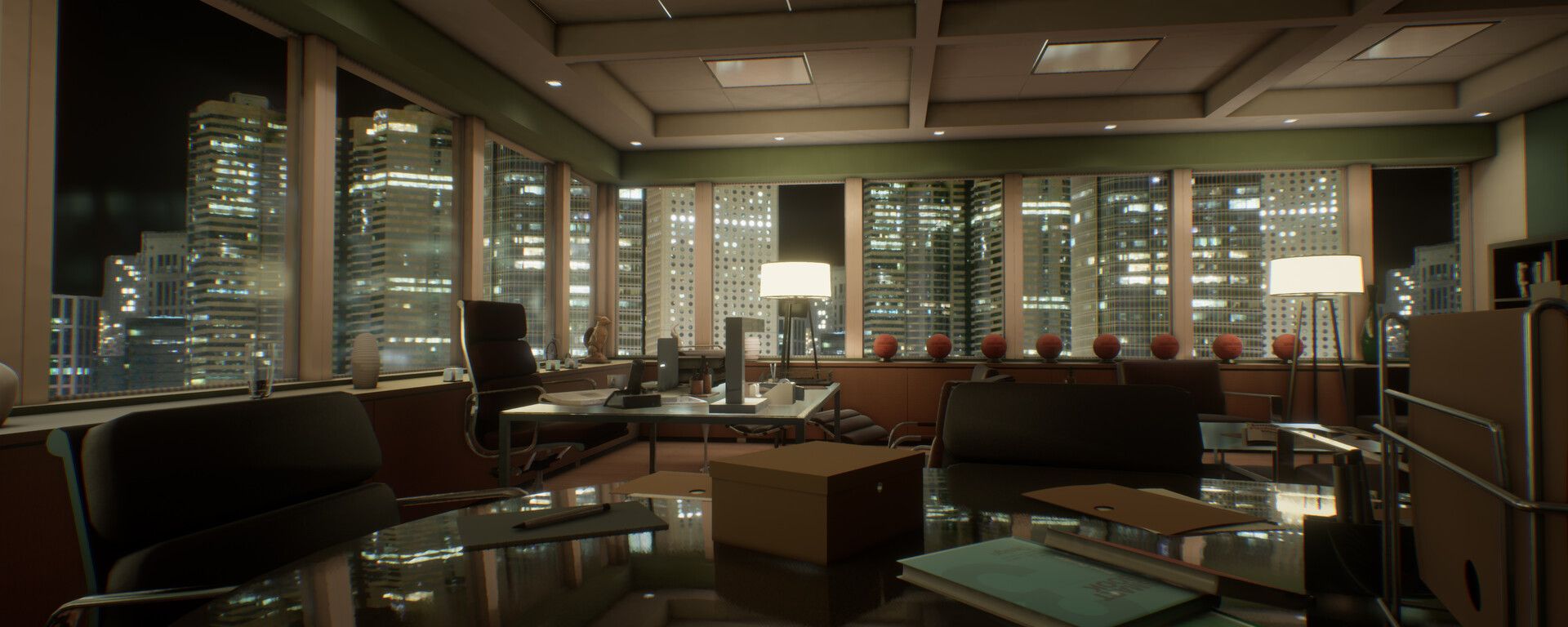 1920x768 Harvey Specter's Office from the show Suits