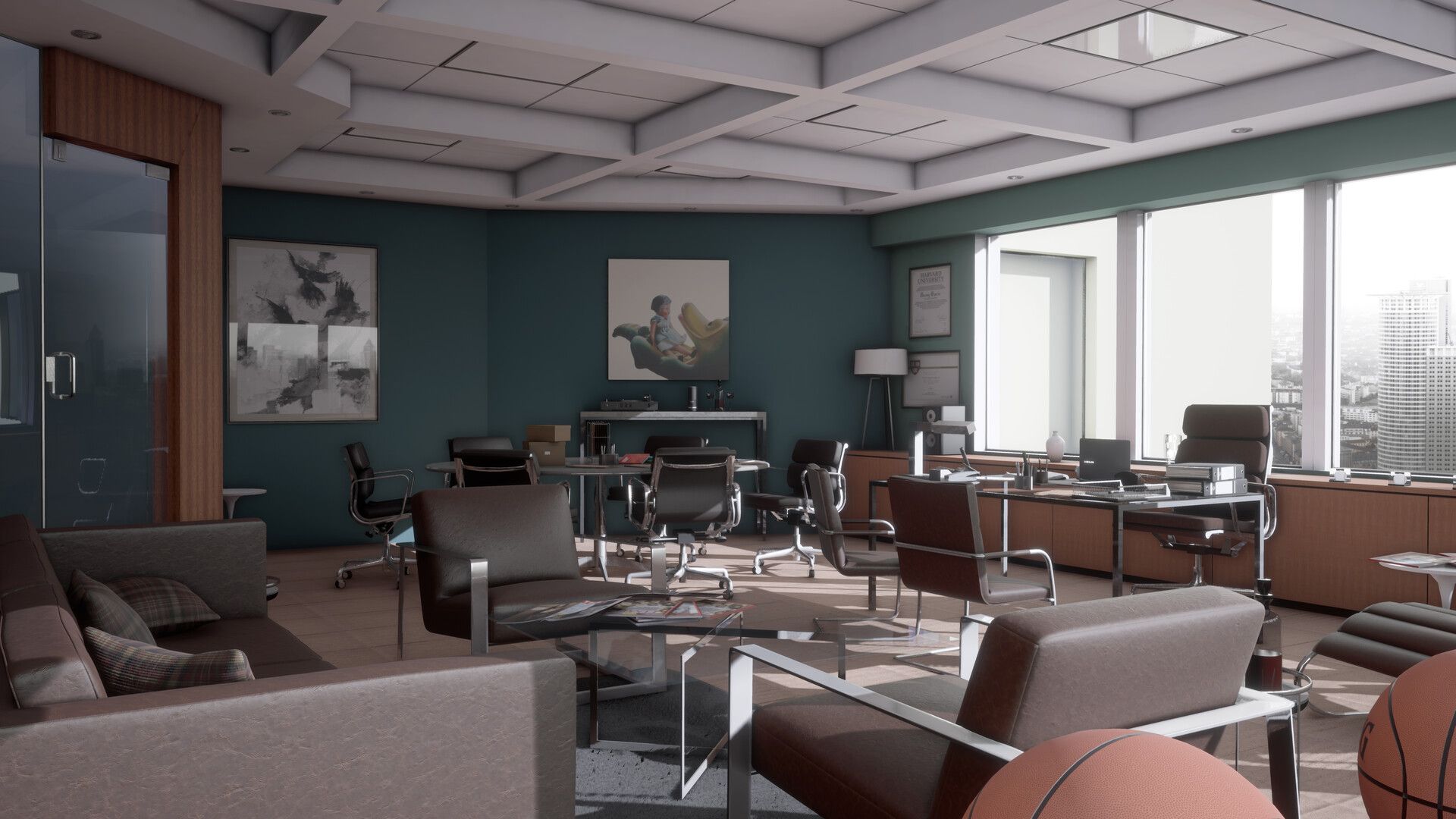1920x1080 Harvey Specter's Office from the show Suits