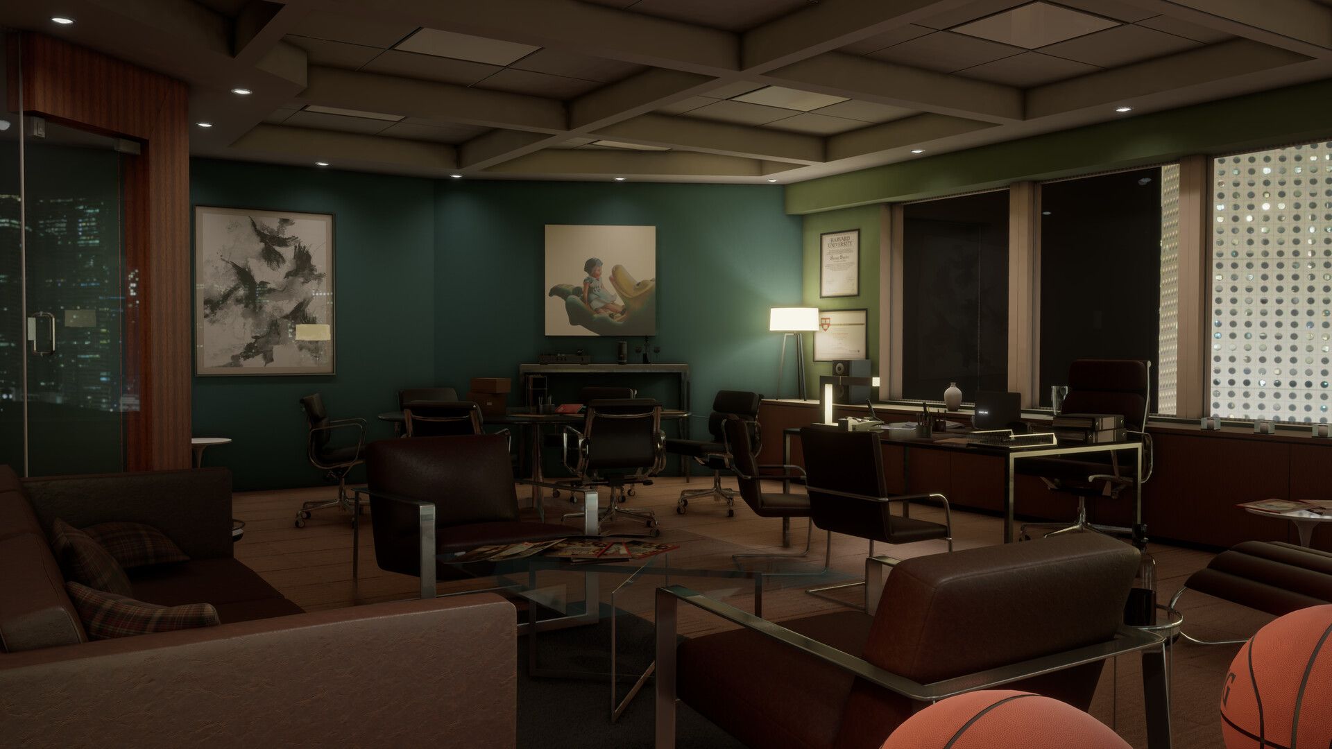 1920x1080 Harvey Specter's Office from the show Suits