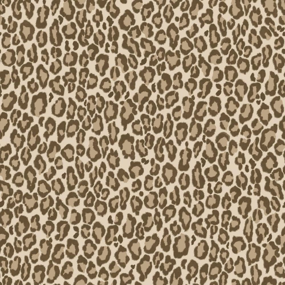 1000x1000 ESTA Home Cicely Brown Leopard Skin Wallpaper Sample