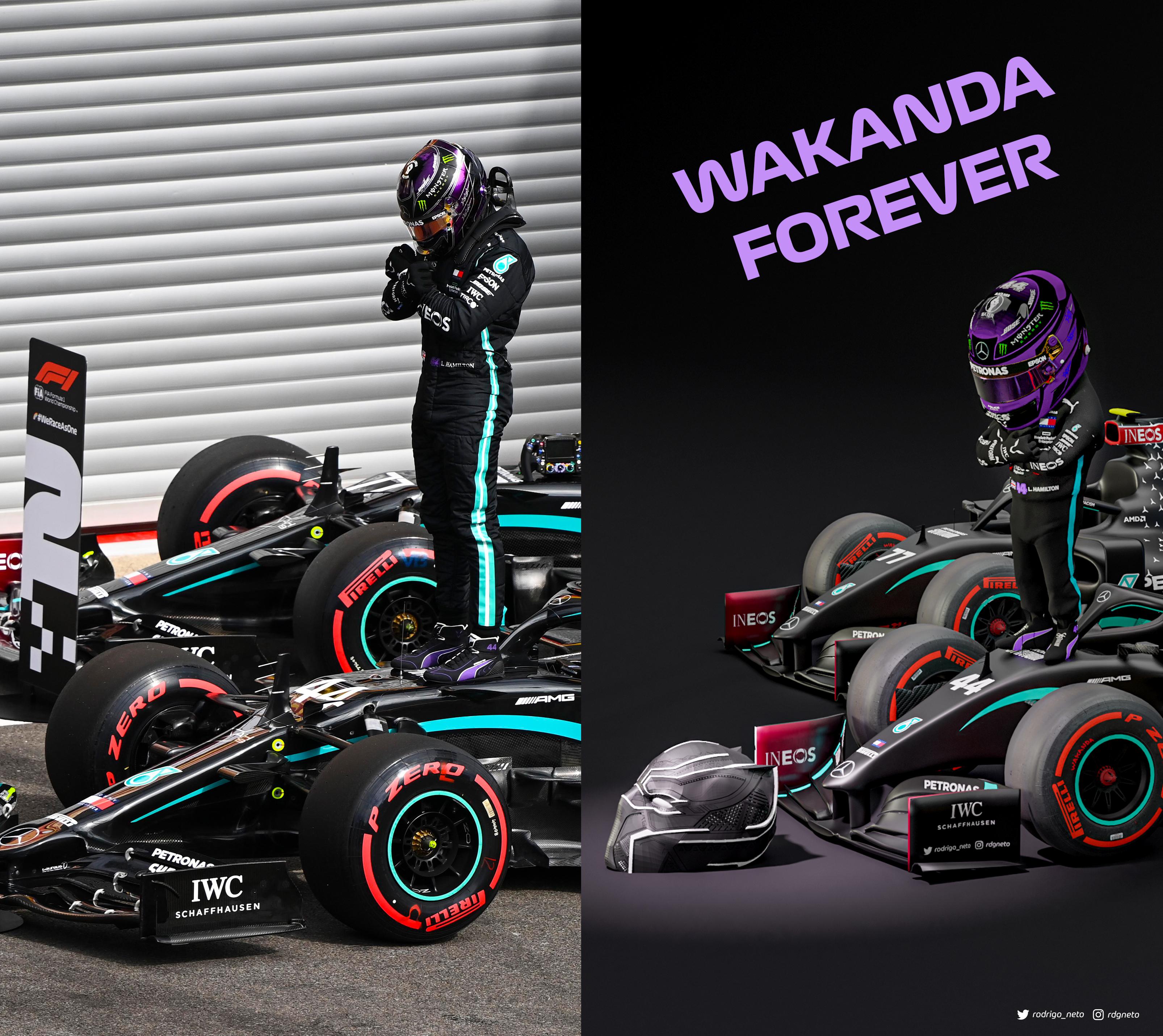 3212x2862 My simple tribute to Chadwick and Hamilton. #WakandaForever