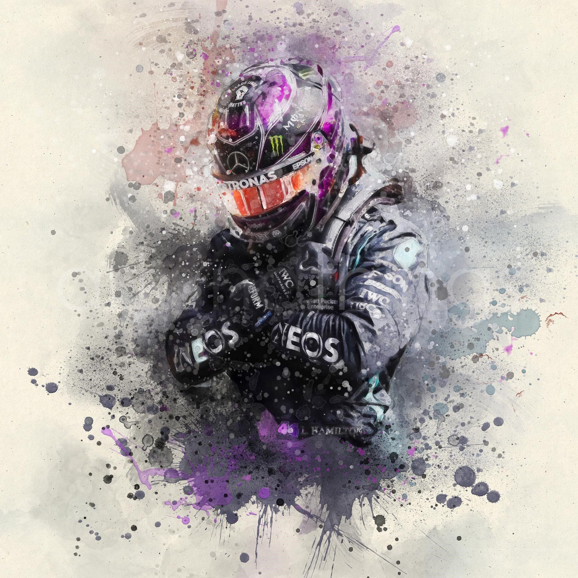 2000x2000 Lewis Hamilton Formula 1 Wall Art. F1 Formula One. Wakanda Forever Pose. Poster. Print