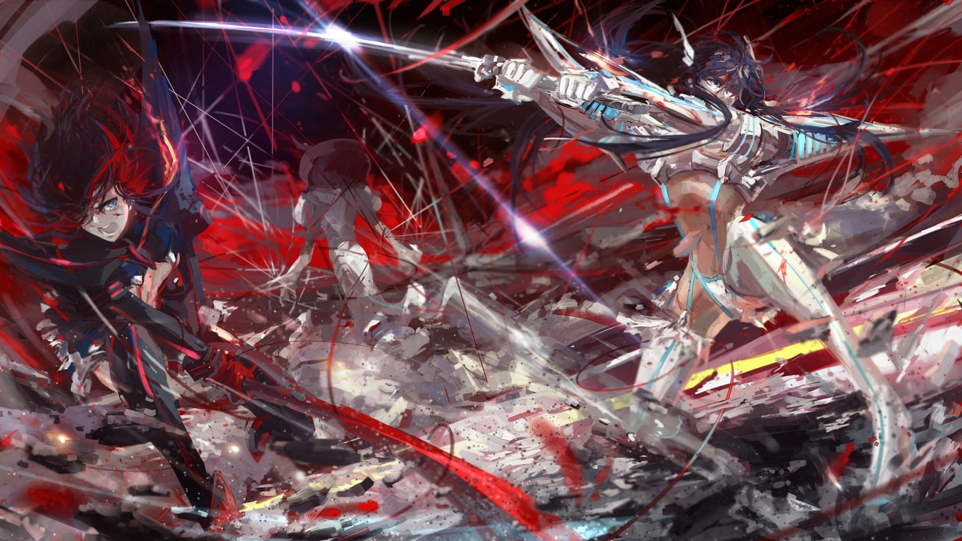 1920x1080 Anime illustration, Kill la Kill, Senketsu, Matoi Ryuuko, Kiryuin Satsuki HD wallpaper