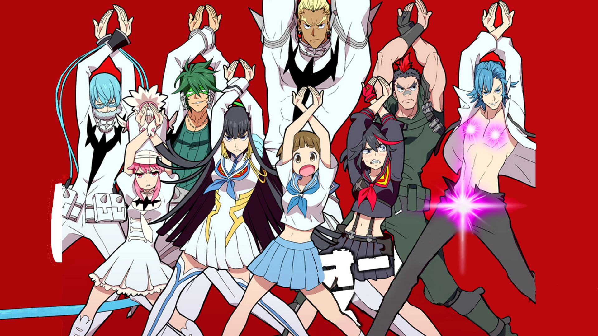 1920x1080 School Themed Anime Wallpaper, Kill La Kill, Matoi Ryuuko, Kiryuin Satsuki, Jakuzure Nonon HD Wallpaper