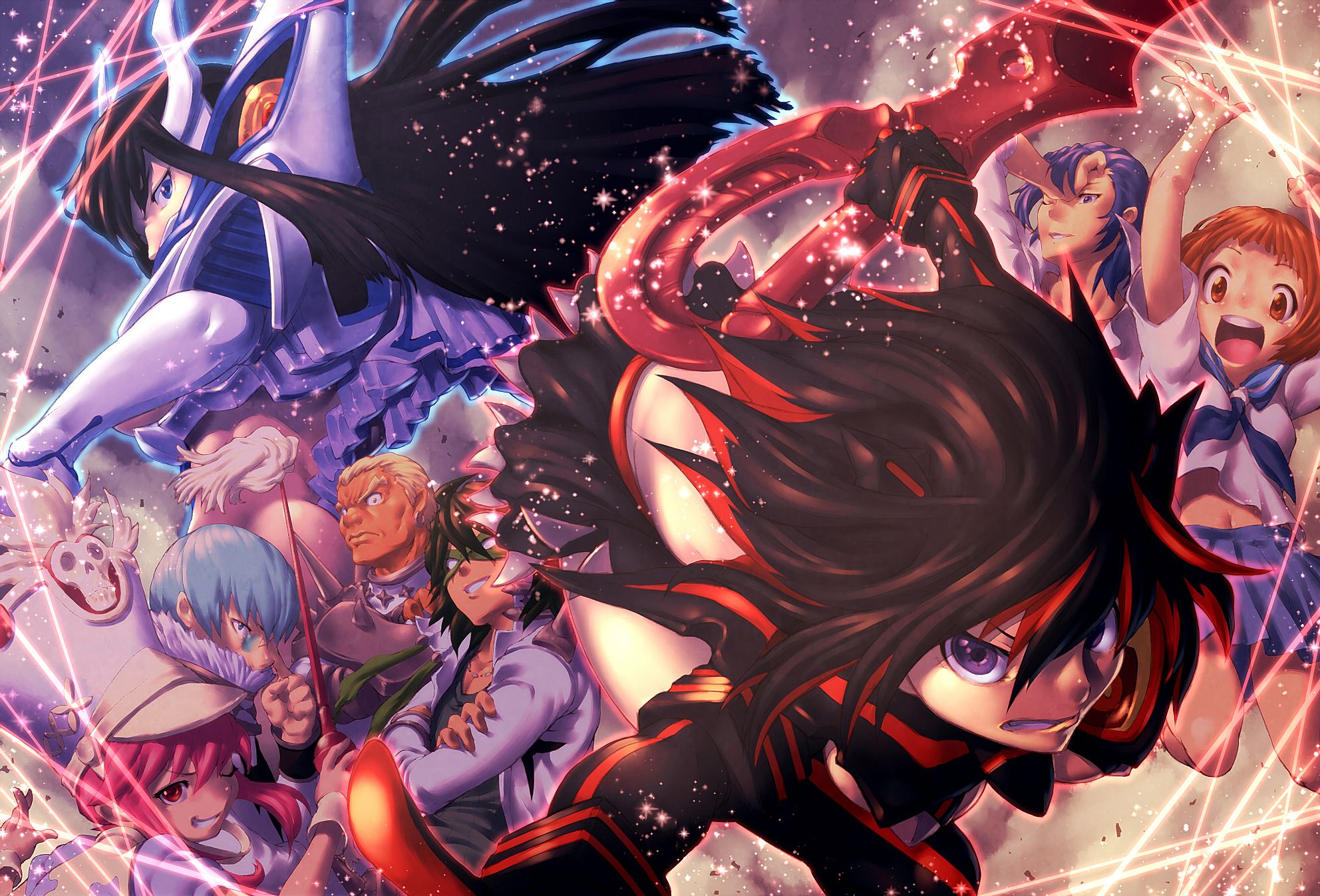 1984x1347 Desktop wallpaper: Ryūko Matoi, Kill La Kill, Anime, Satsuki Kiryūin 4K free download for PC. 617580