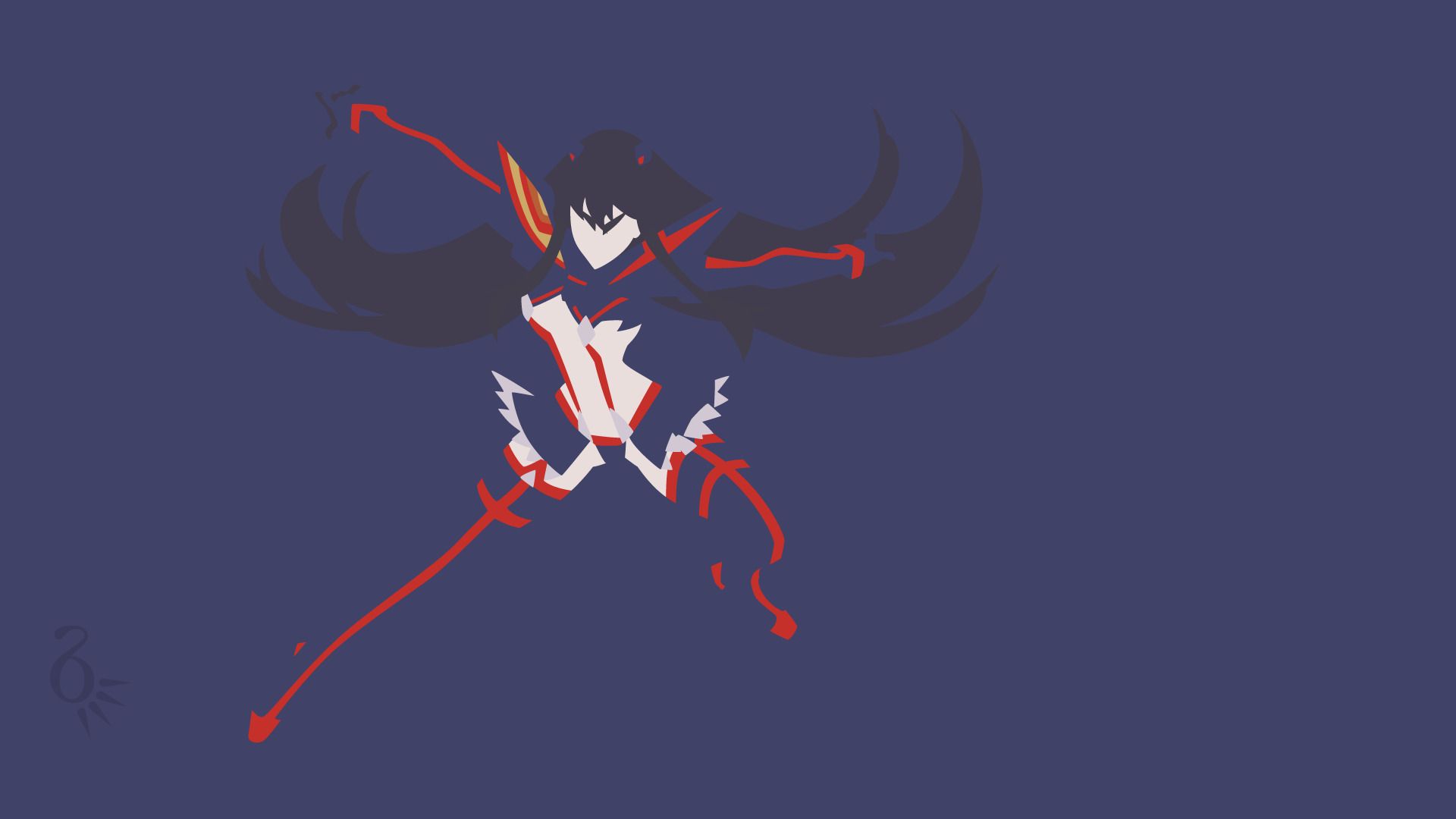 1920x1080 Kill La Kill, Anime, Kiryuin Satsuki, Anime Girls, Anime Vectors, Minimalism Wallpaper HD / Desktop and Mobile Background