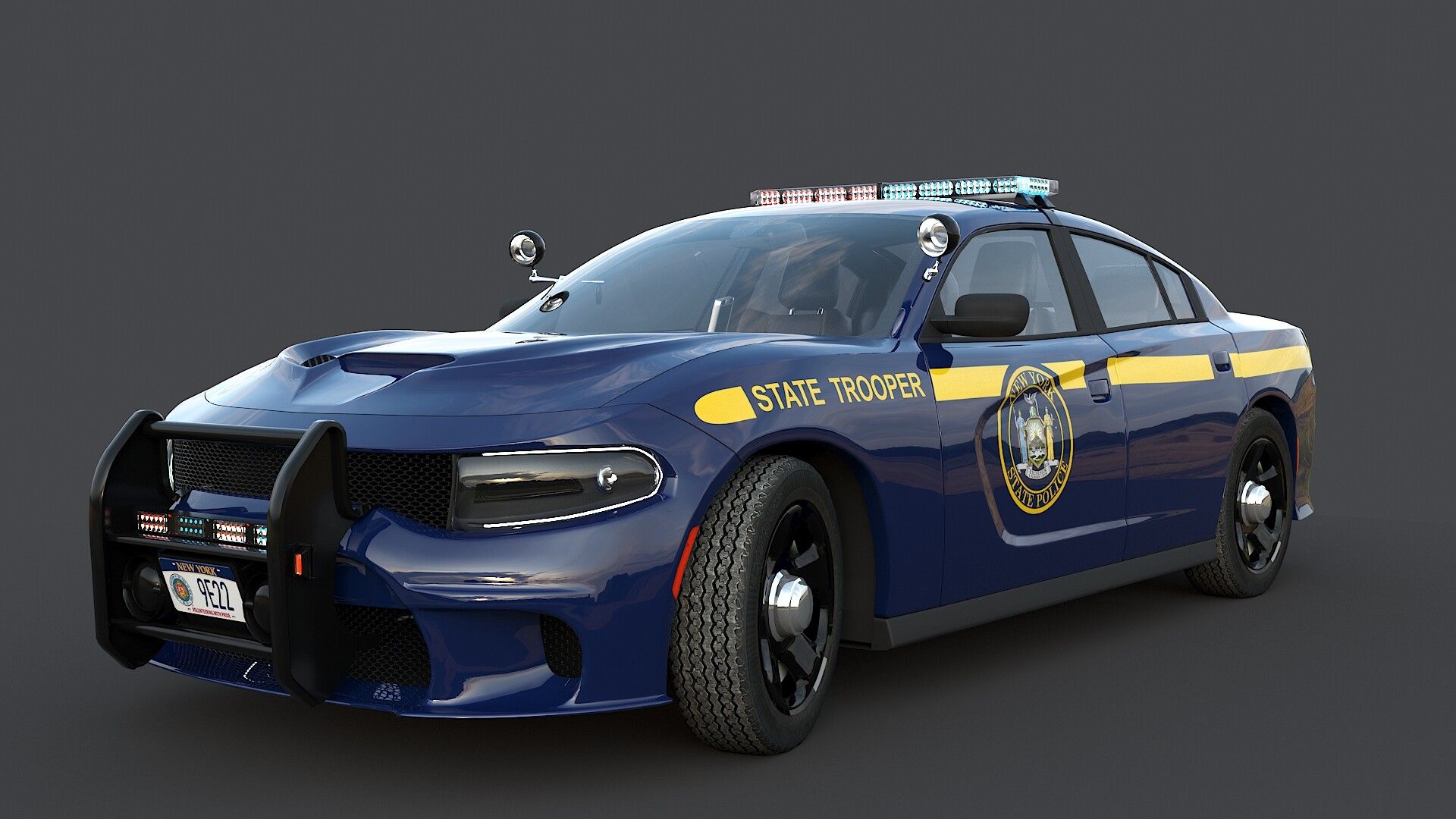 1920x1080 ANTON WIGOVSKY Charger Hellcat New York State Police 3D model